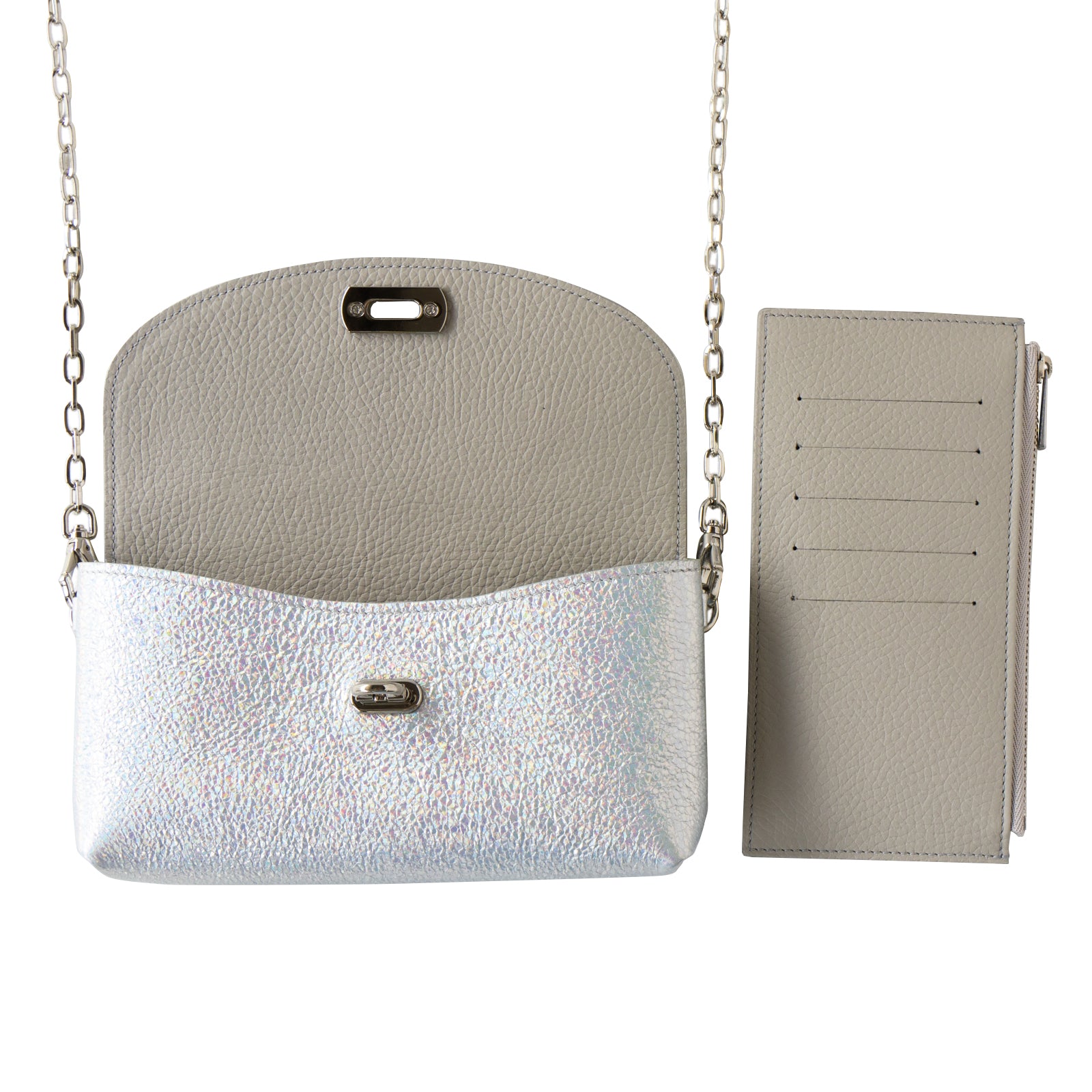 [11/1 (Fri) ~ 11/4 (Mon) 4-day limited time sale] Fleur Million Pochette (with back pocket) Prism Leather / Aurora Silver