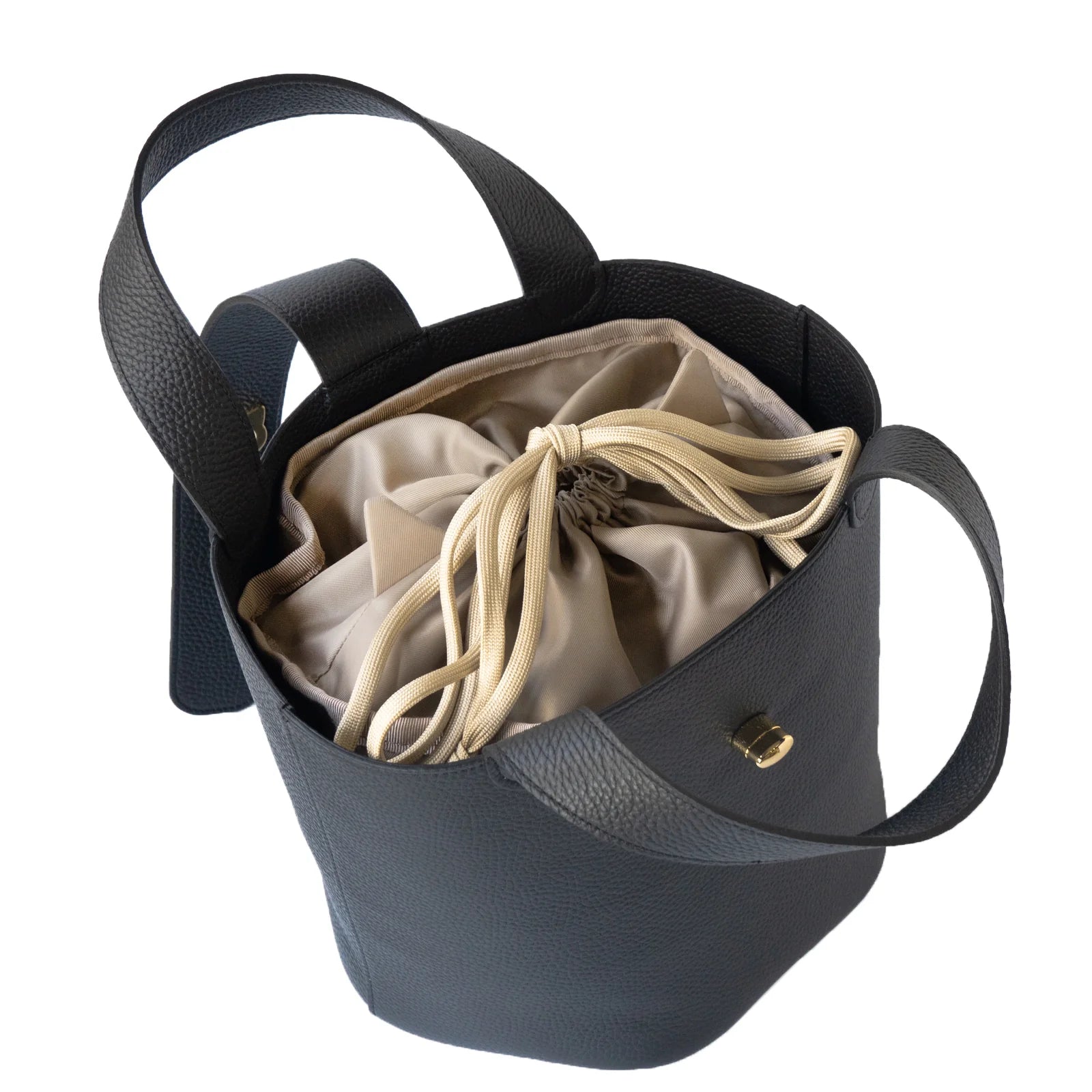 バケットバッグ  PAW (パウ)   キュイール・マッシュ / ブラック [選べる金具]