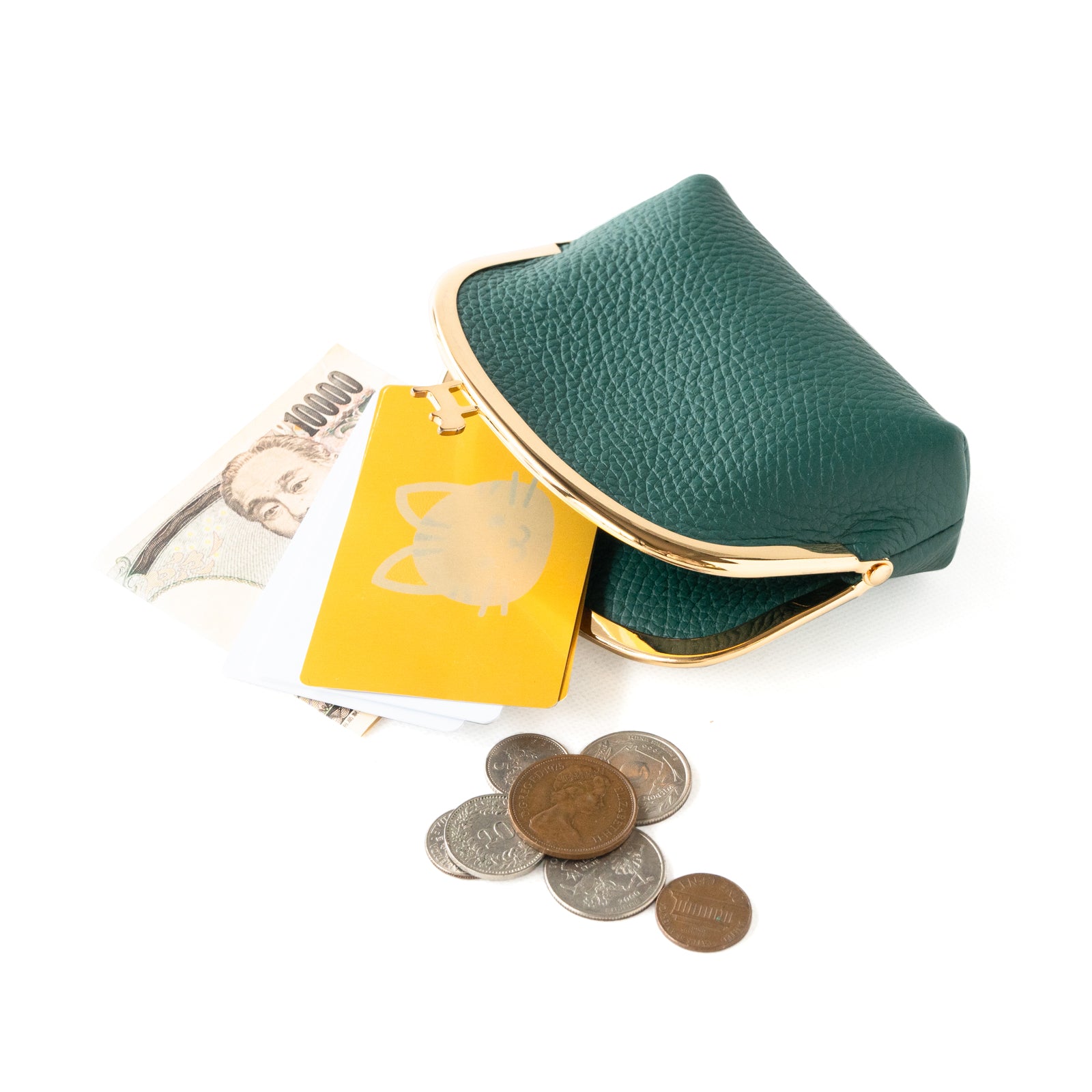 [11/22 (Fri) 1-day only, pre-order sale] [Limited quantity] Nyamaguchi pouch Cuir Mache / Emerald