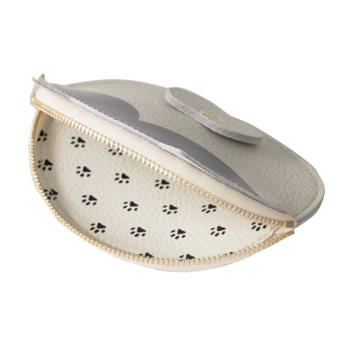 [Made-to-order: 10/23 (Fri) 22:00 - 10/26 (Mon)] Printed Nyan Face Pouch / Hachiware (Gray)