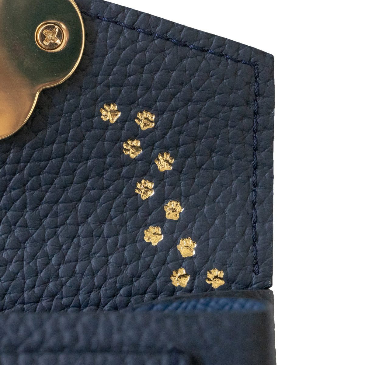 [Made-to-order: 10/23 (Fri) 22:00 – 10/26 (Mon)] Small Multi-case: Meowver Mini Cuir Mâche / Bleu Nuit