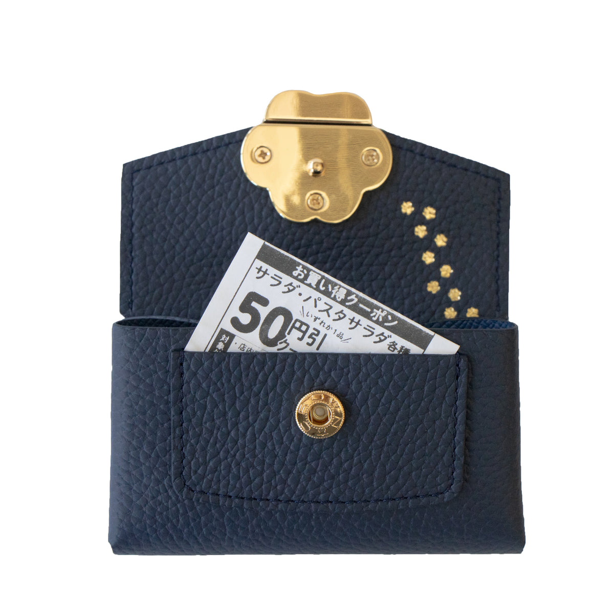 [Made-to-order: 10/23 (Fri) 22:00 – 10/26 (Mon)] Small Multi-case: Meowver Mini Cuir Mâche / Bleu Nuit