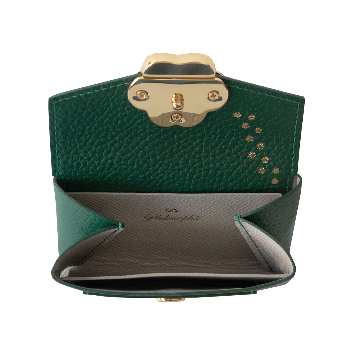 [Made-to-order: 10/23 (Fri) 22:00 – 26 (Mon)] Small Multi-Case: Meowver Mini Cuir Mush / Emerald