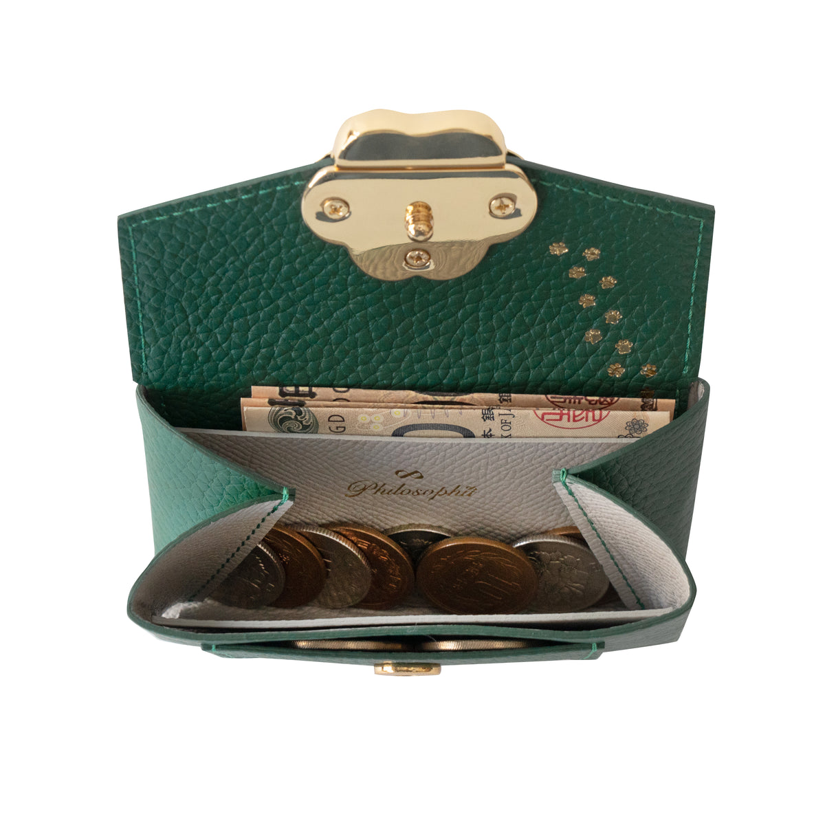 [Made-to-order: 10/23 (Fri) 22:00 – 26 (Mon)] Small Multi-Case: Meowver Mini Cuir Mush / Emerald