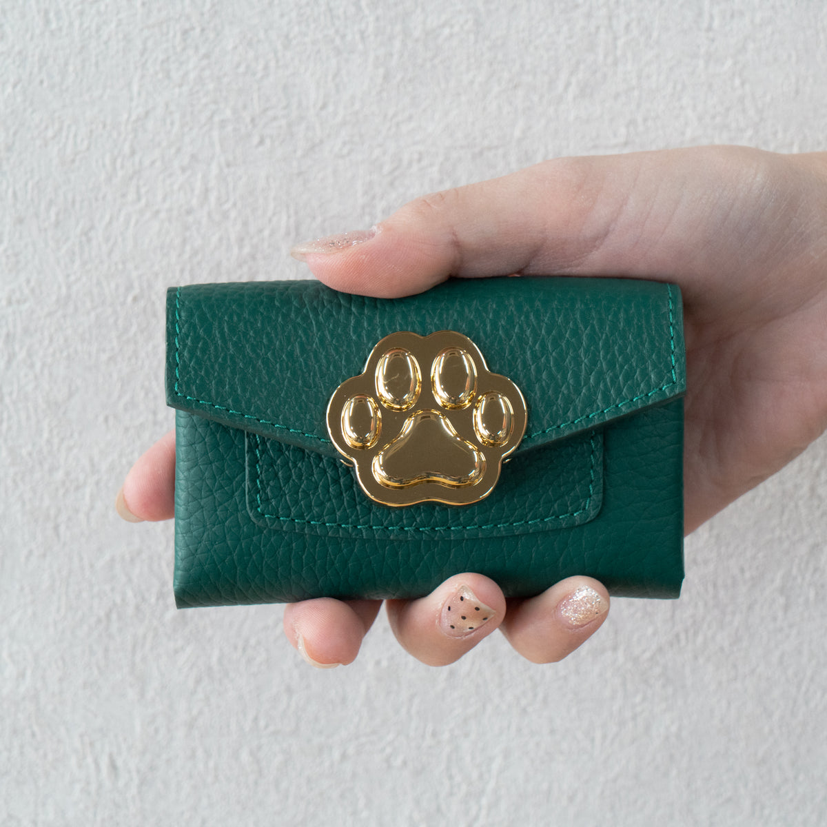 [Made-to-order: 10/23 (Fri) 22:00 – 26 (Mon)] Small Multi-Case: Meowver Mini Cuir Mush / Emerald