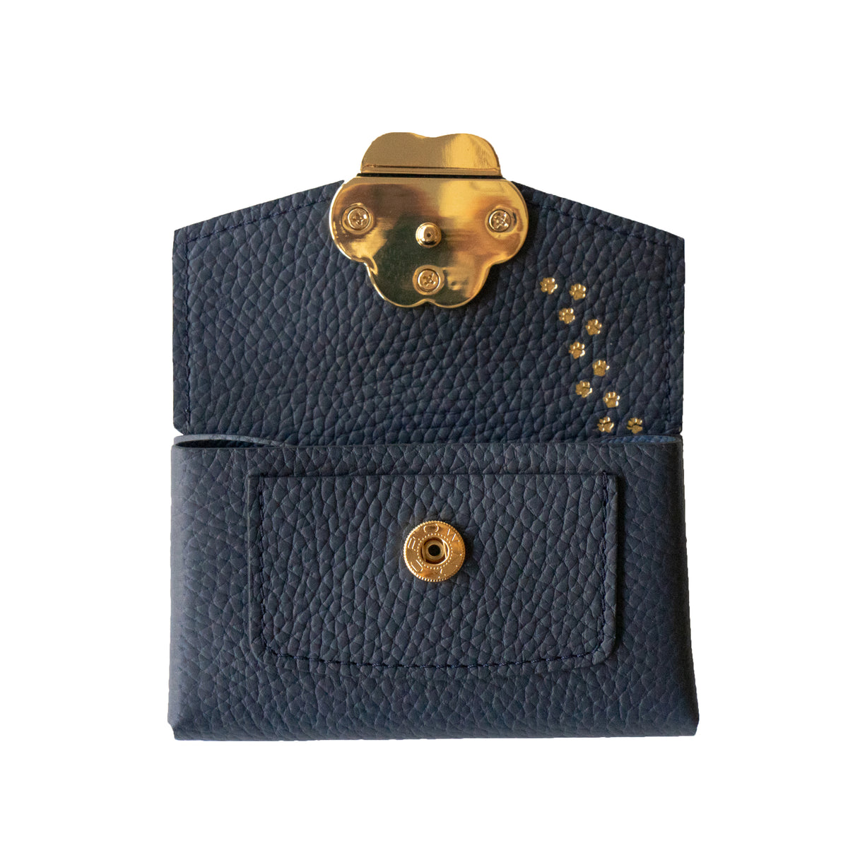 [Made-to-order: 10/23 (Fri) 22:00 – 10/26 (Mon)] Small Multi-case: Meowver Mini Cuir Mâche / Bleu Nuit