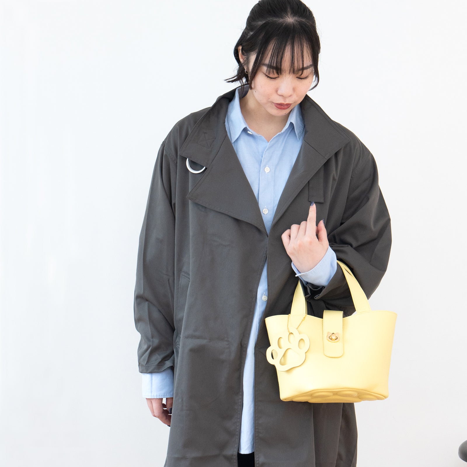 【10/21(火)22:00～ 26時間限定販売】【数量限定】[NEW] バケットバッグ  PAW (パウ)  肉球チャームセット　  キュイールマッシュ  /  ジョーヌプッサン