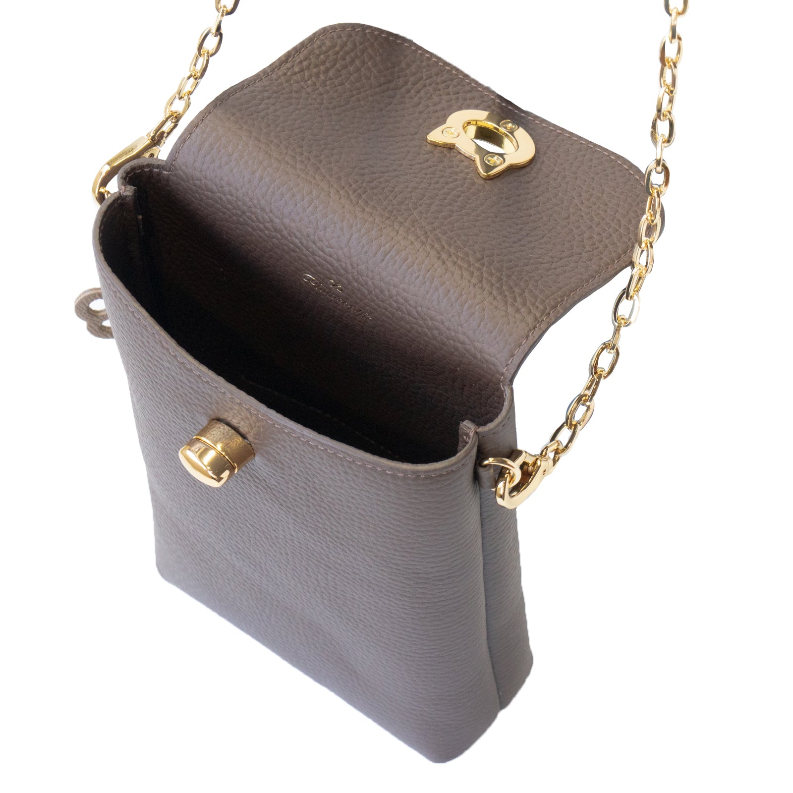 フルーニャスマホポシェット   キュイール・マッシュ  /  チョコ