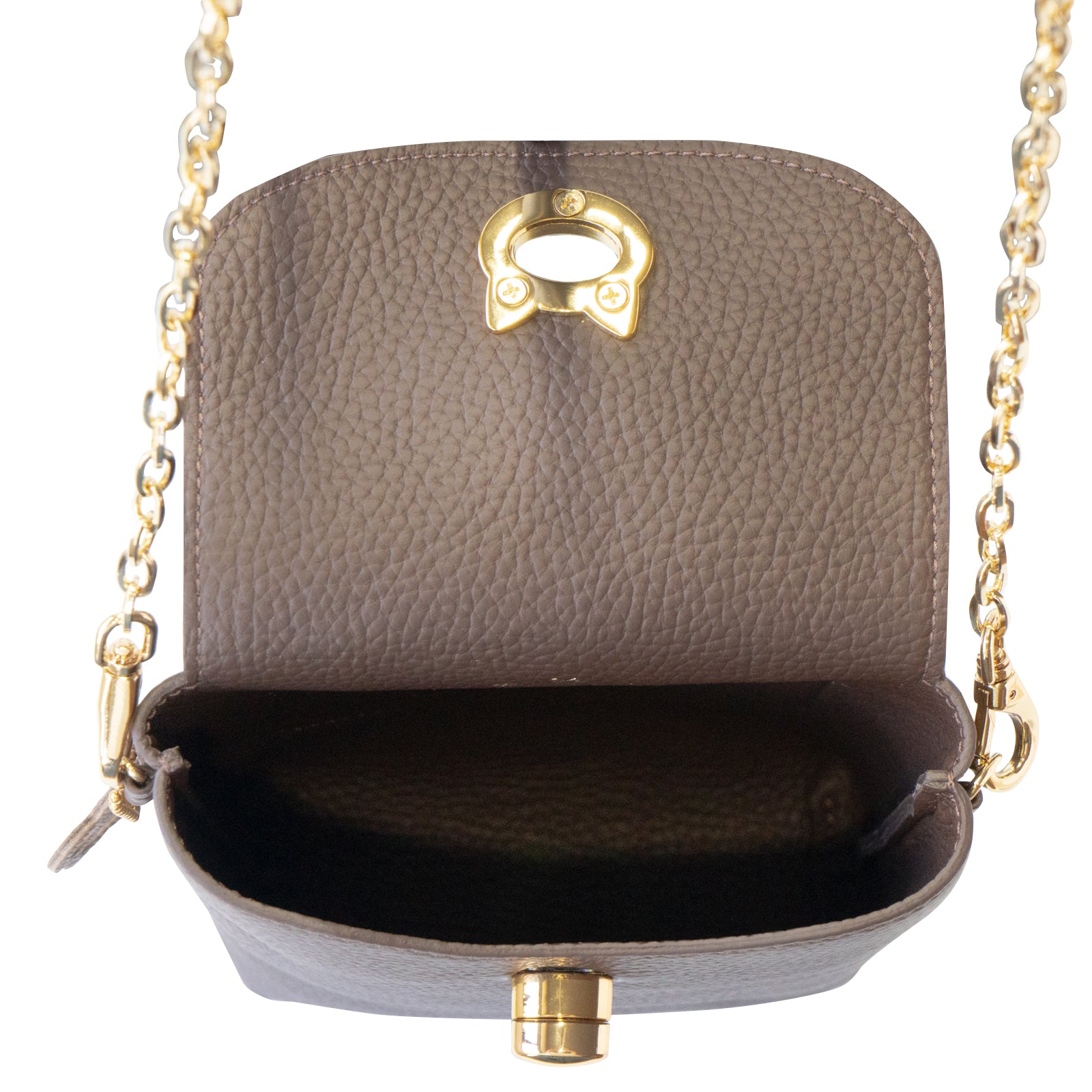 フルーニャスマホポシェット   キュイール・マッシュ  /  チョコ