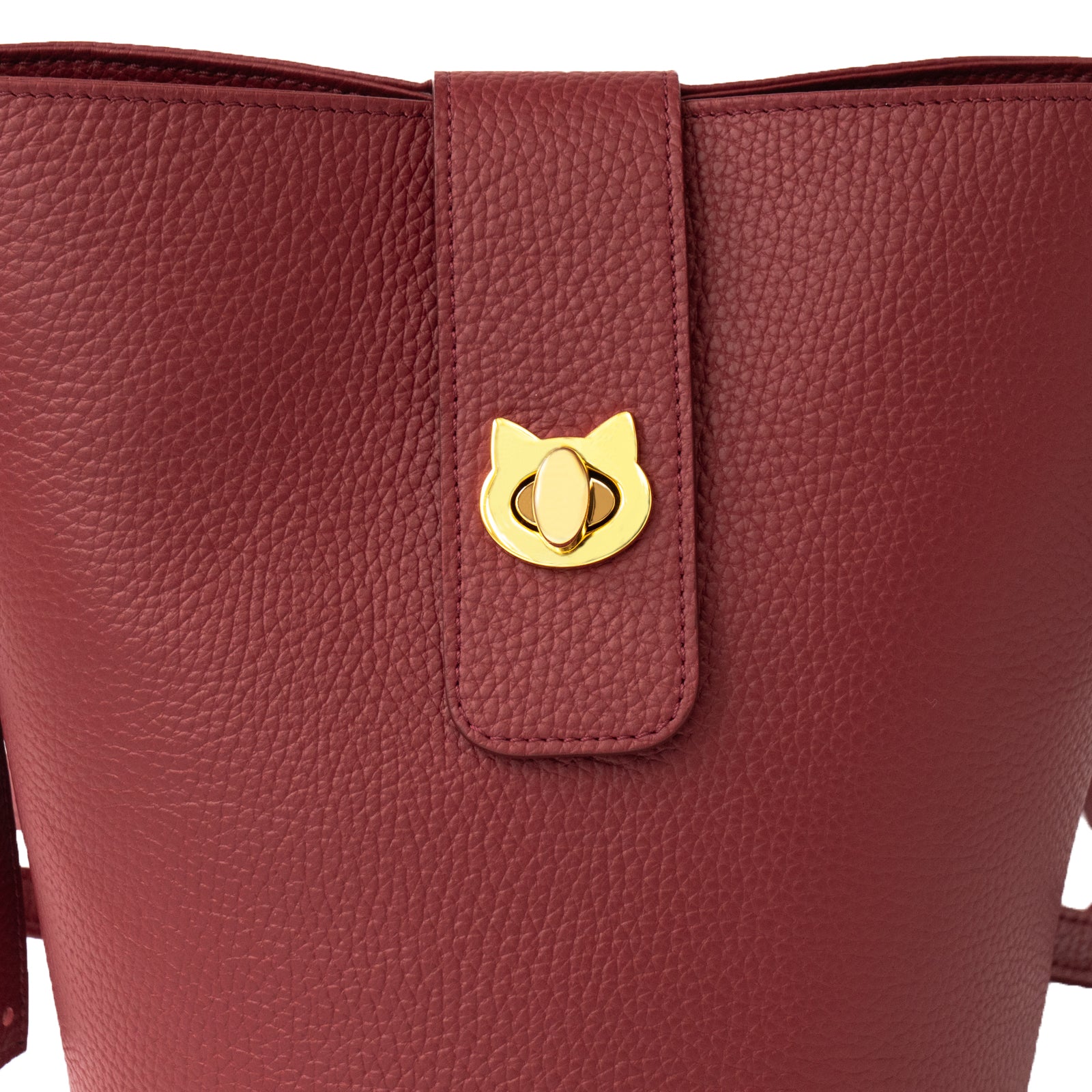 ショルダーバッグ  PAW (パウ)   キュイール・マッシュ / ボルドー