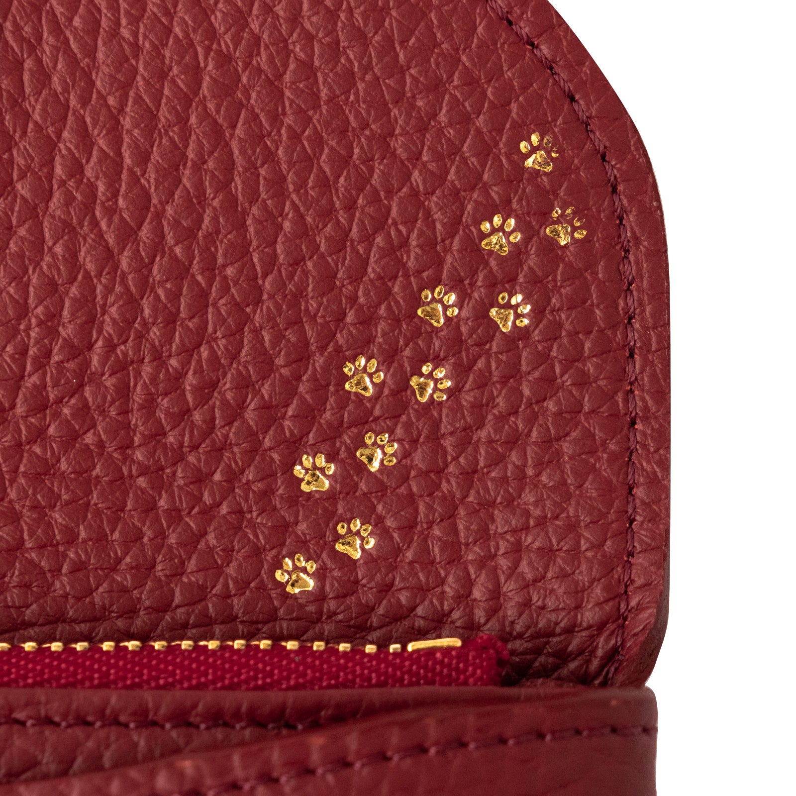 フラップウォレット・フルーニャ ミディアム　キュイール・マッシュ / ボルドー