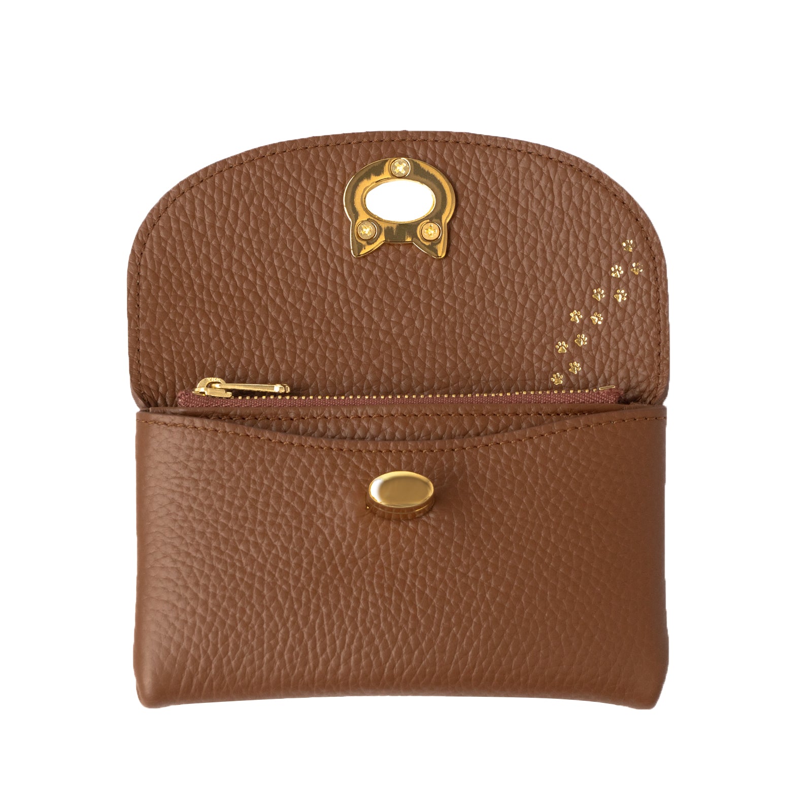 フラップウォレット・フルーニャ ミディアム　キュイール・マッシュ / キャメル