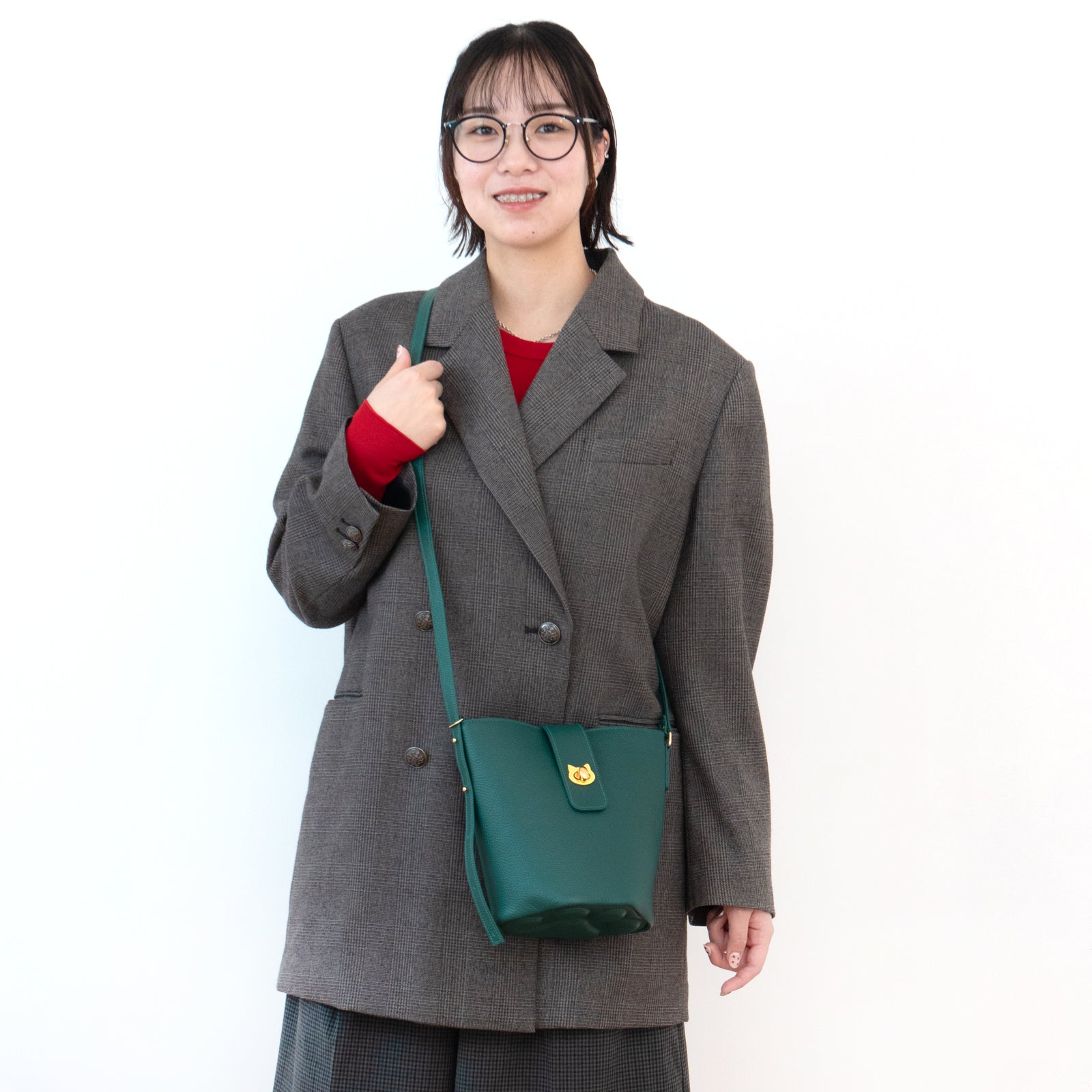 ショルダーバッグ  PAW (パウ)   キュイール・マッシュ / エメラルド