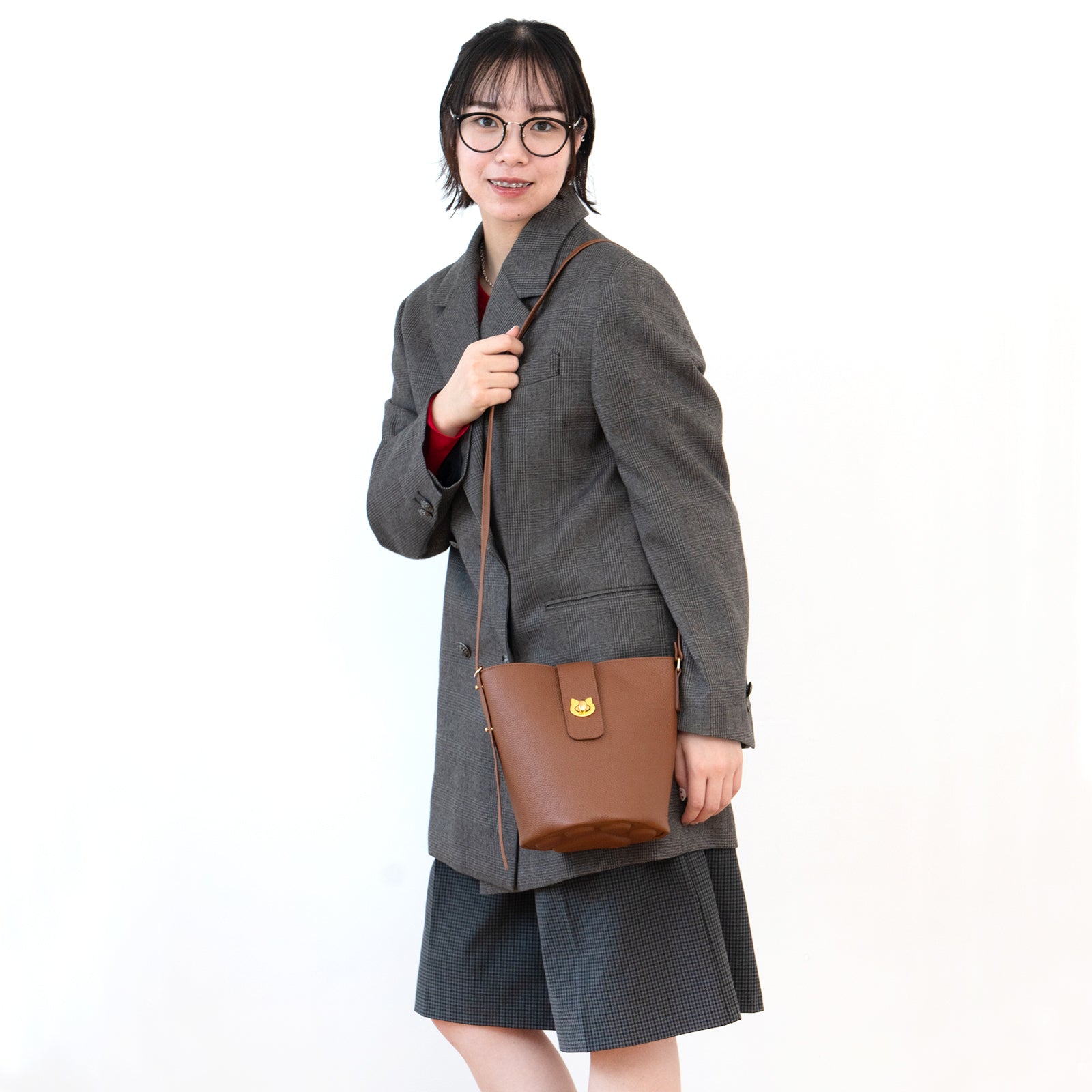 ショルダーバッグ  PAW (パウ)   キュイール・マッシュ / キャメル