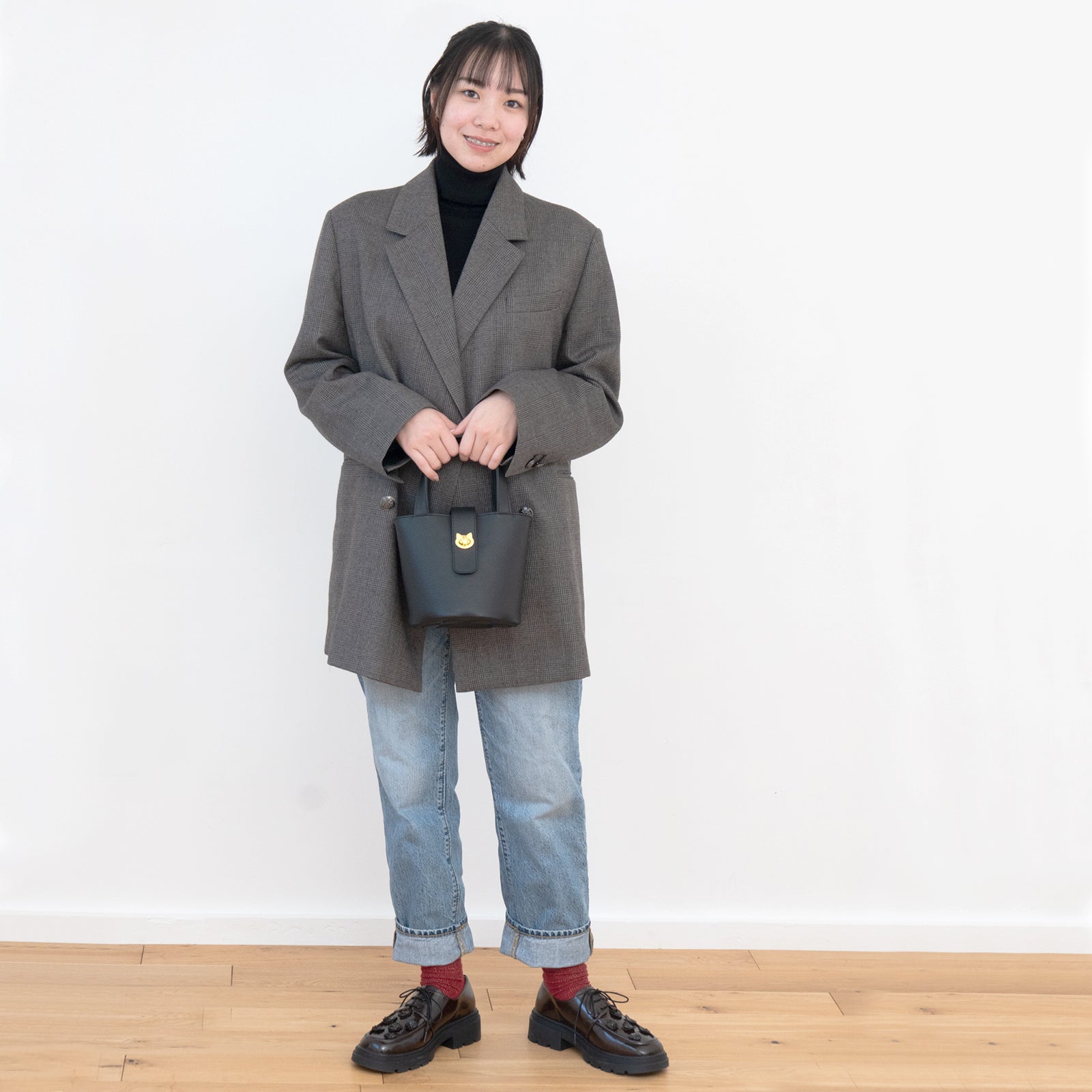 【12/7(日)22:00～ 26時間限定販売】【数量限定】 チェーンショルダー付きミニバッグ・PAW  (パウ)   / ブラック [選べる金具]