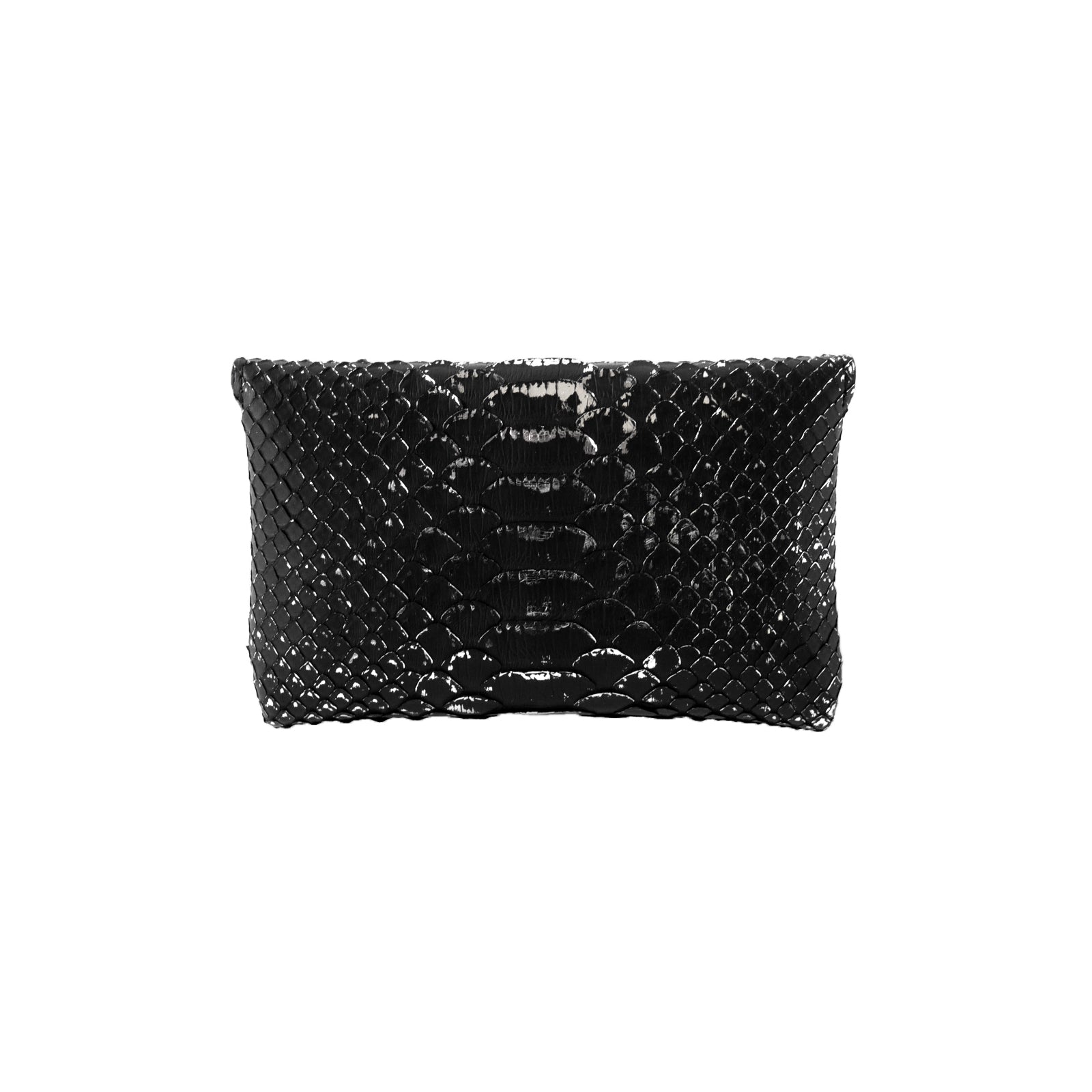 [Pre-order sale 1/1 (Wed) ~ 1/3 (Fri)] Flap Wallet Fleur Medium Foil Python / Silver Black