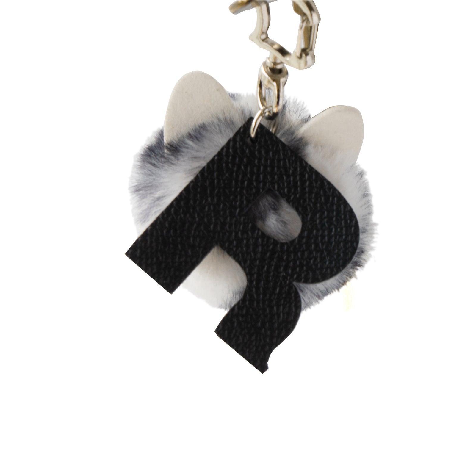 [12/21 (Sat) ~ 12/23 (Mon) 3-day limited time order sale] Fluffy initial meow holder / black