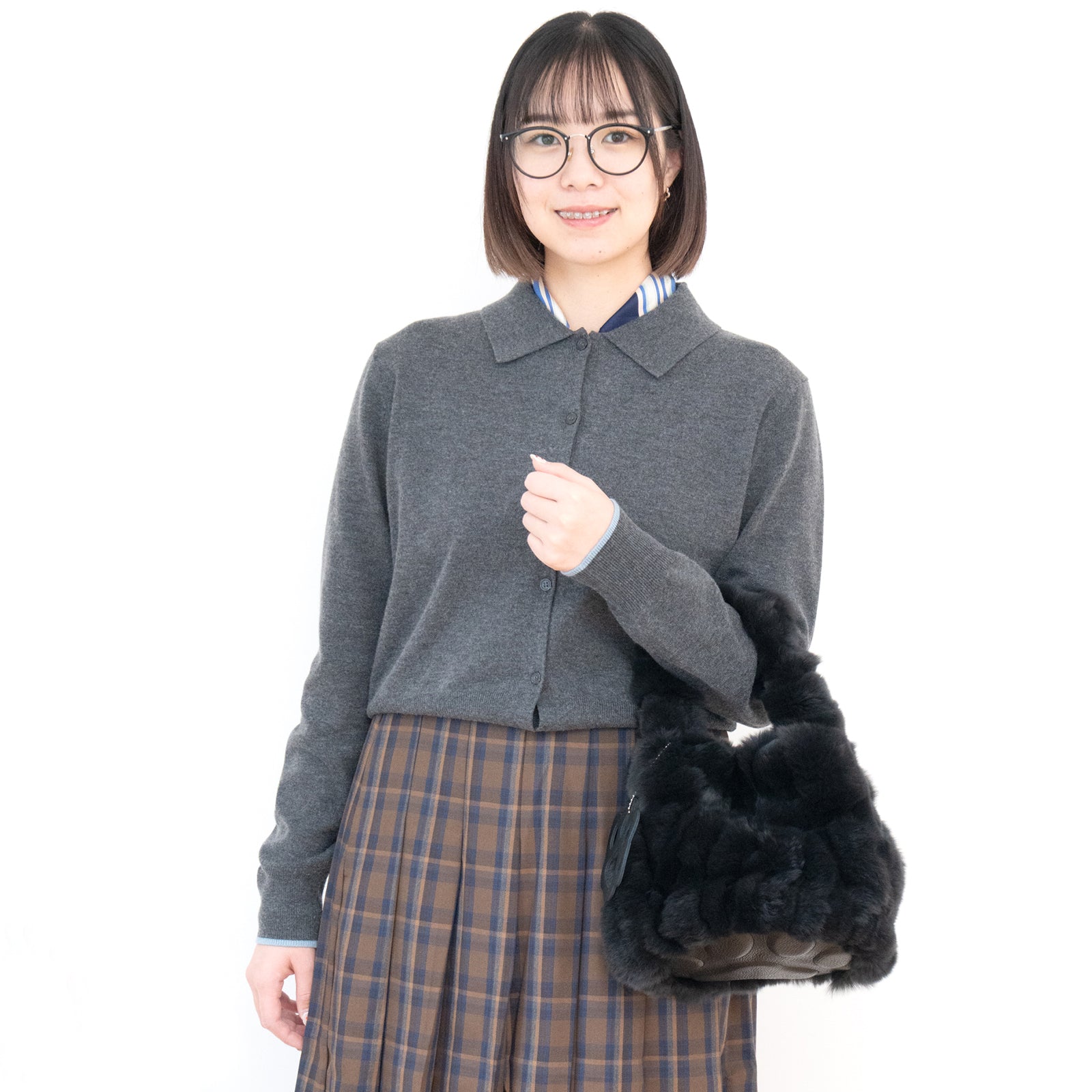 【12/7(日)22:00～ 26時間限定販売】【数量限定】 ワンハンドルファーバッグ・PAW  (パウ)   / ブラック