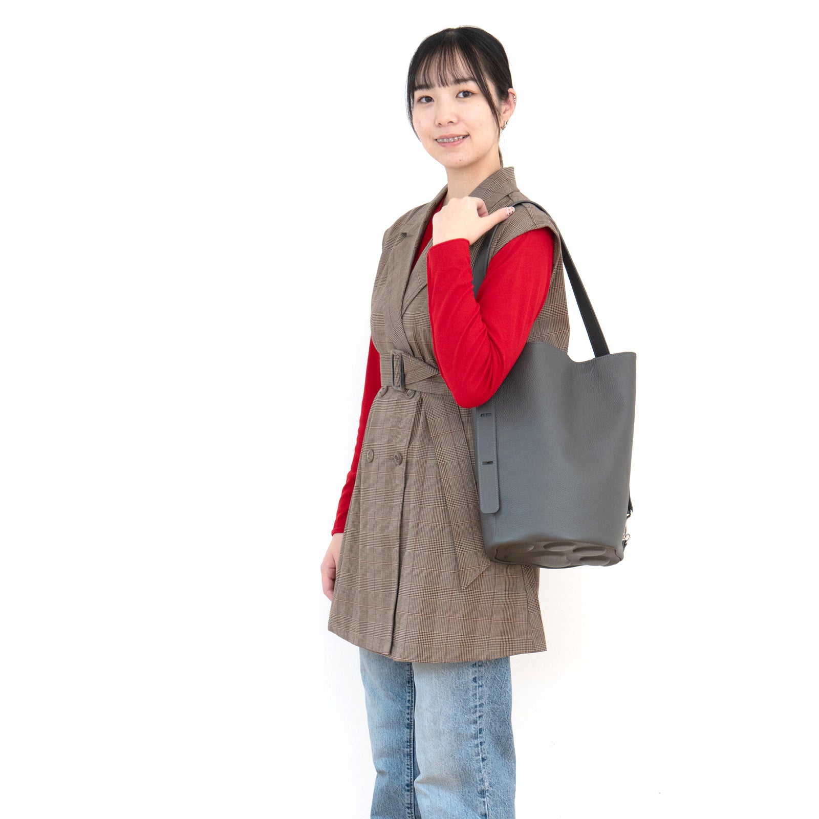 【11/21(金)22:00～ 26時間限定販売】【数量限定】3WAYバッグ PAW (パウ)    キュイール・マッシュ  /  グラファイト