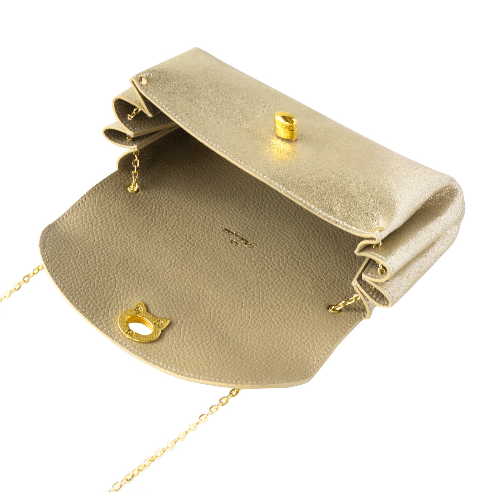 [1/1 (Wed) ~ 1/3 (Fri) 3-day limited time sale] Sparkling Shell Pochette CAT / Gold