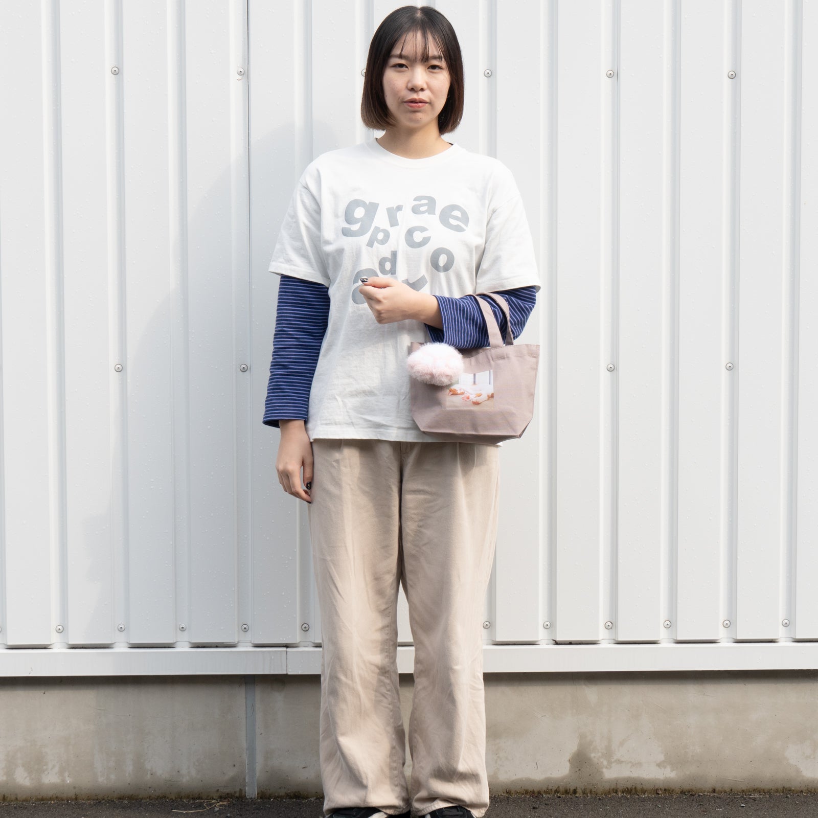 うちのこPHOTOトートバッグ・S  /グレージュ