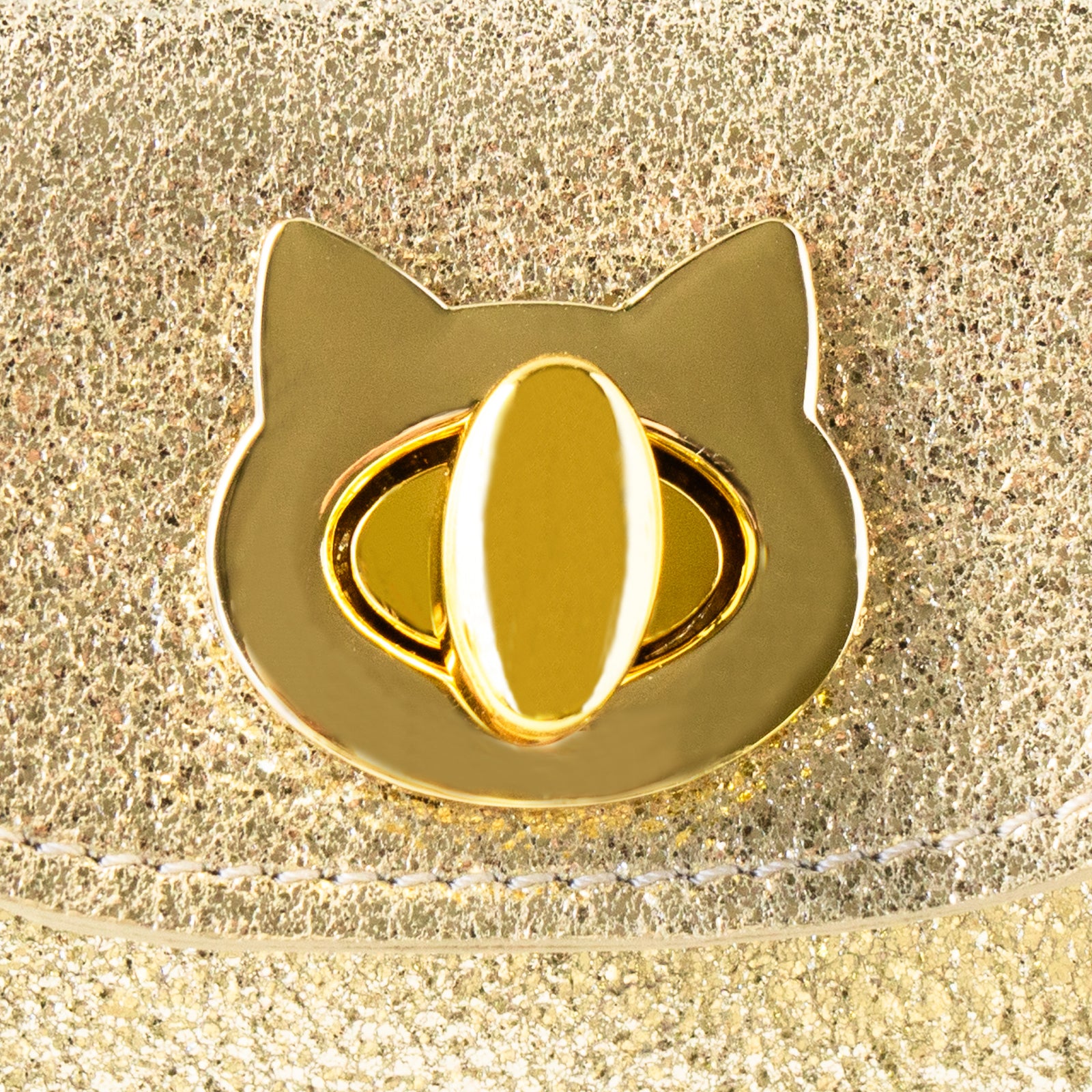 [1/1 (Wed) ~ 1/3 (Fri) 3-day limited time sale] Sparkling Shell Wallet CAT / Gold