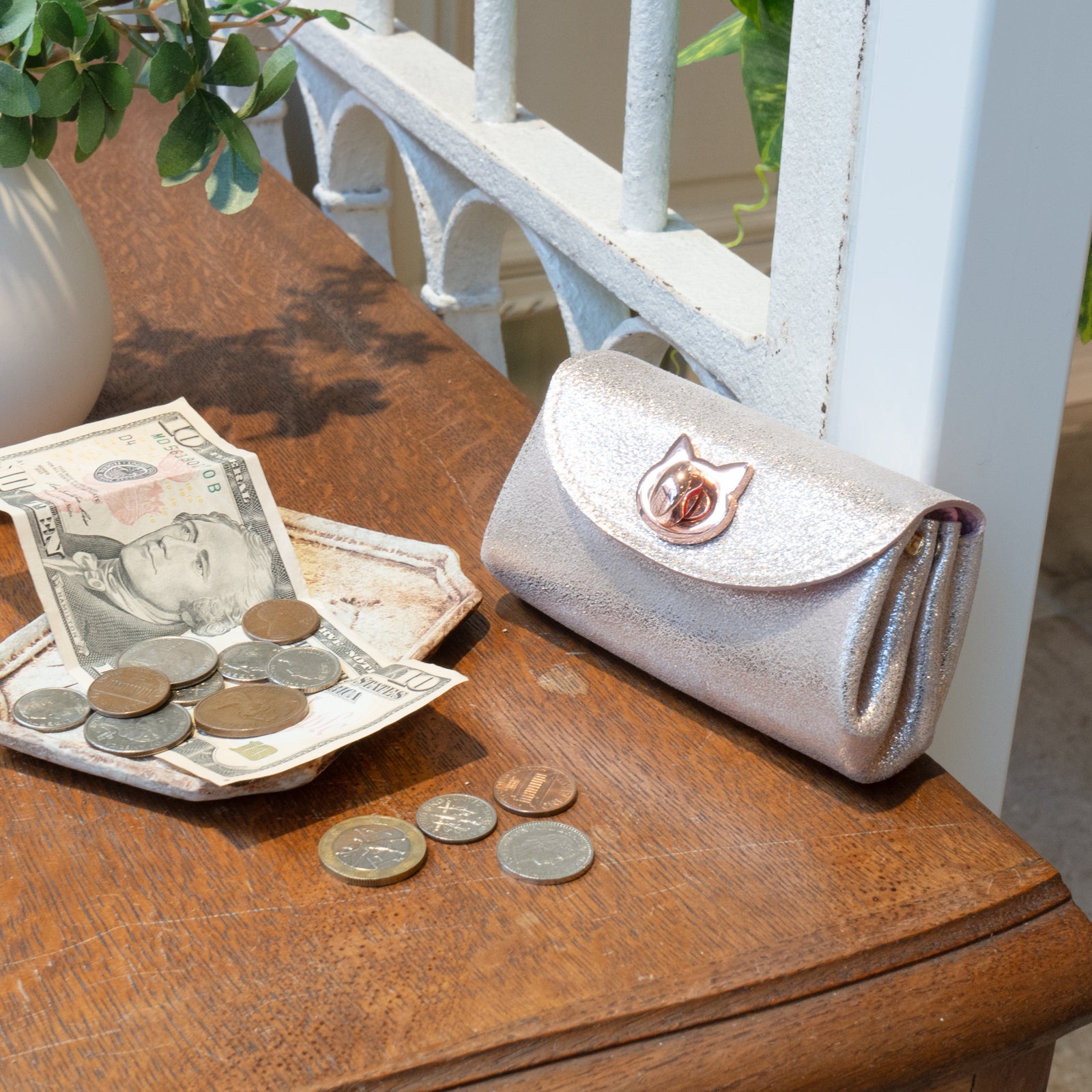 Sparkling Shell Wallet CAT / Rose Gold