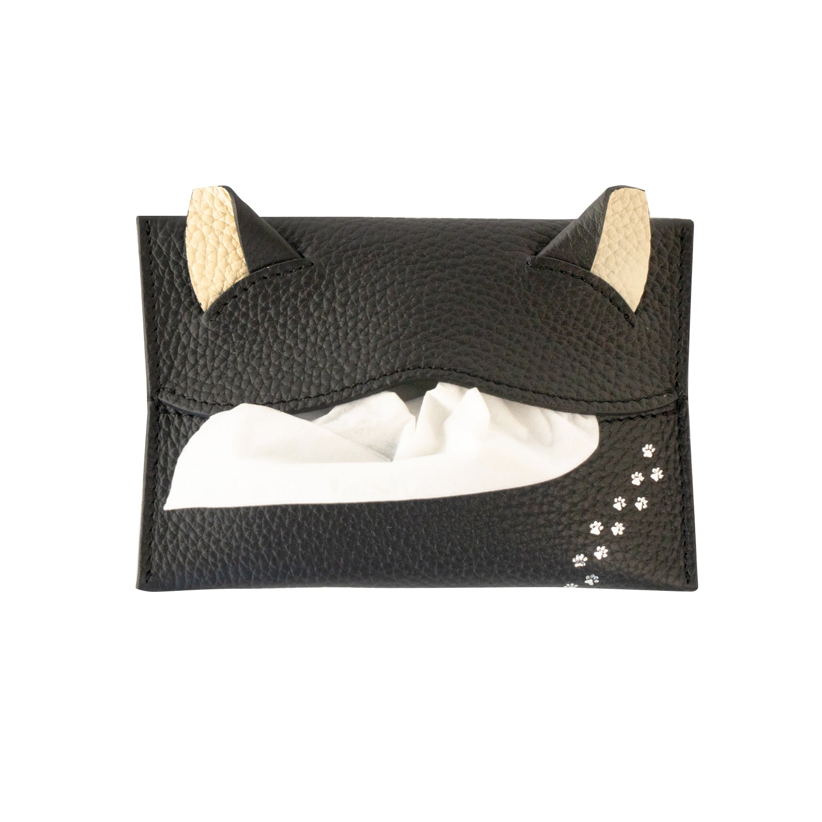 [復刻] ねこポケットティッシュケース 　キュイール・マッシュ  /  ブラック