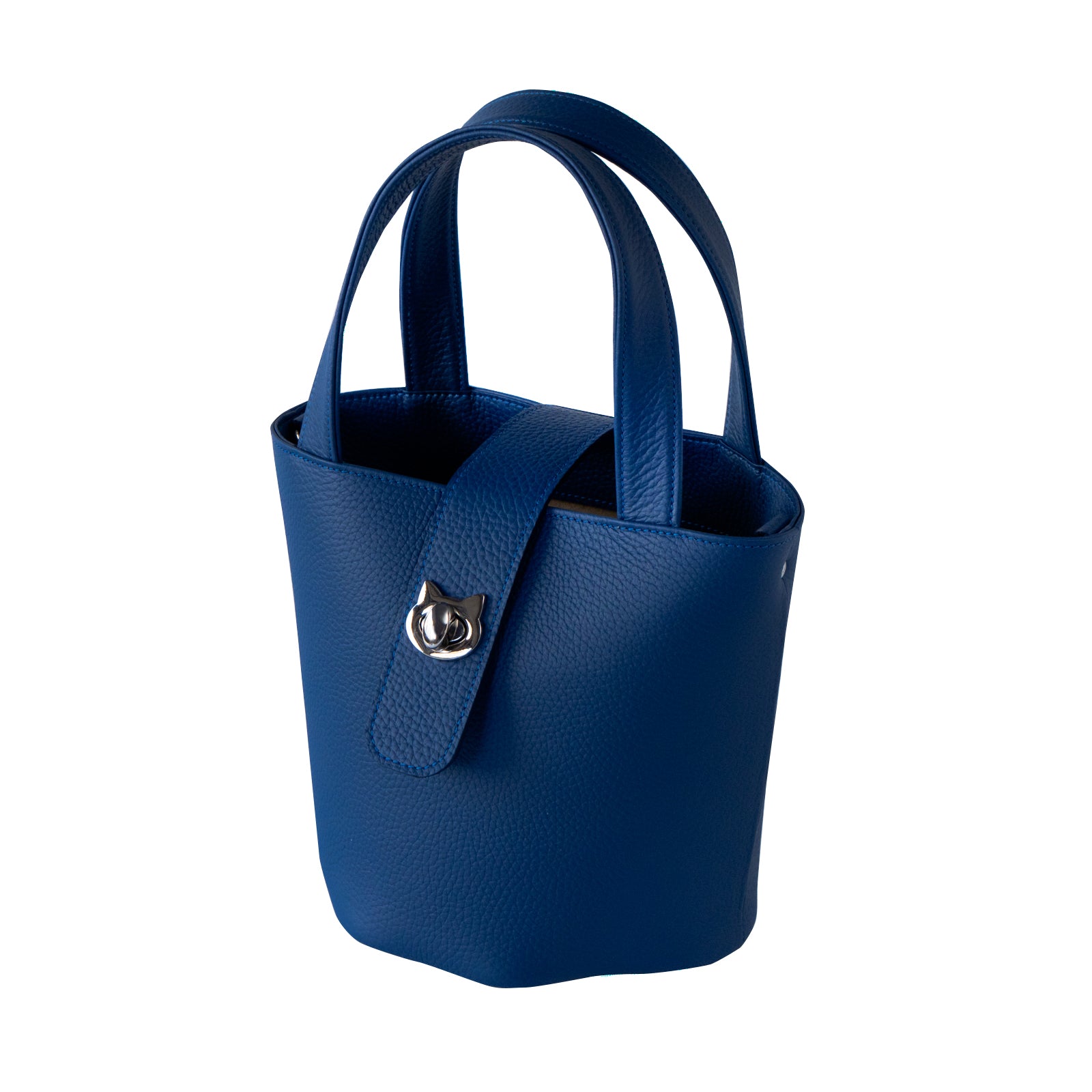 チェーンショルダー付きミニバッグ・PAW  (パウ)   キュイール・マッシュ  / ロイヤルブルー