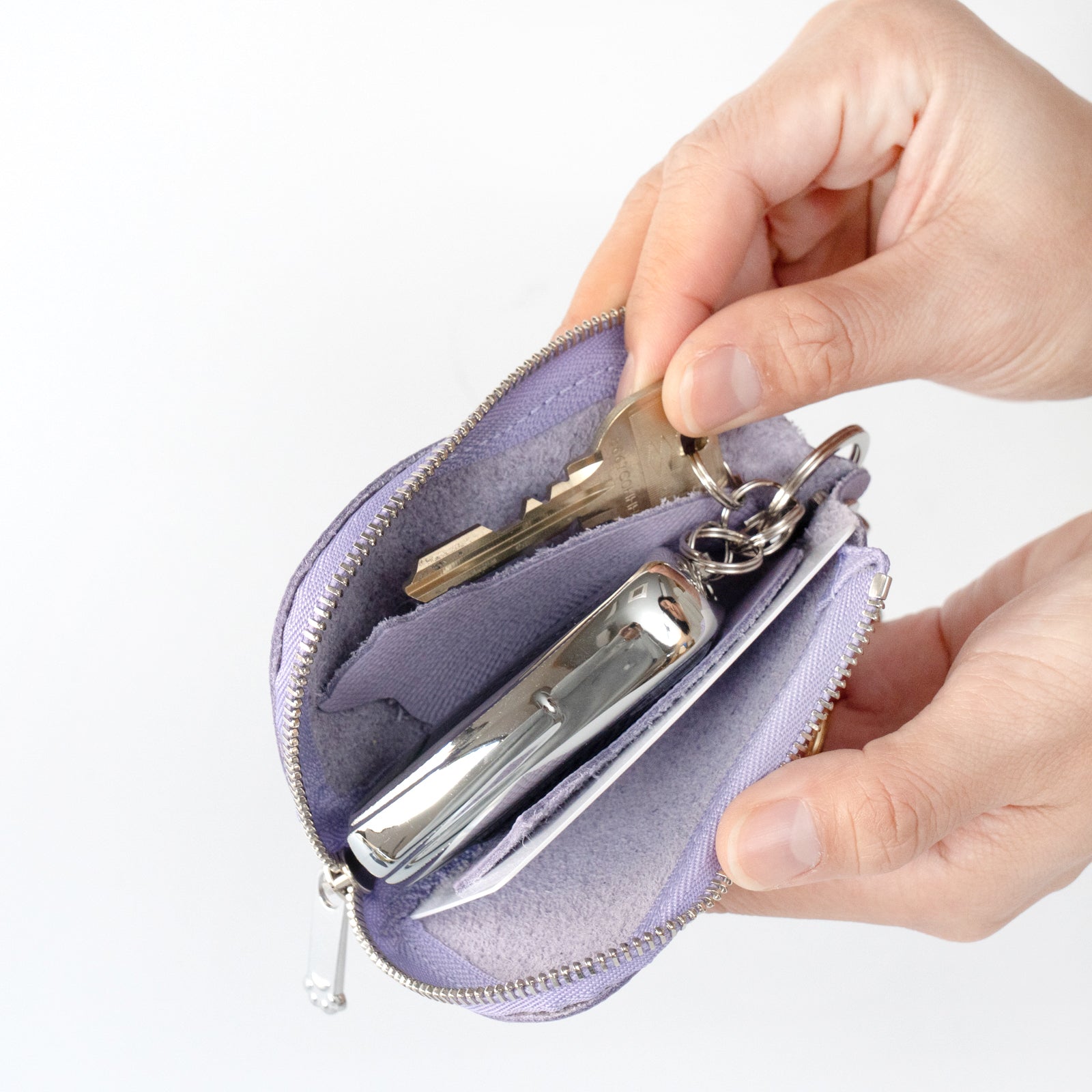 スマートキーケース　キュイール・ミネルバ  /  ラベンダー