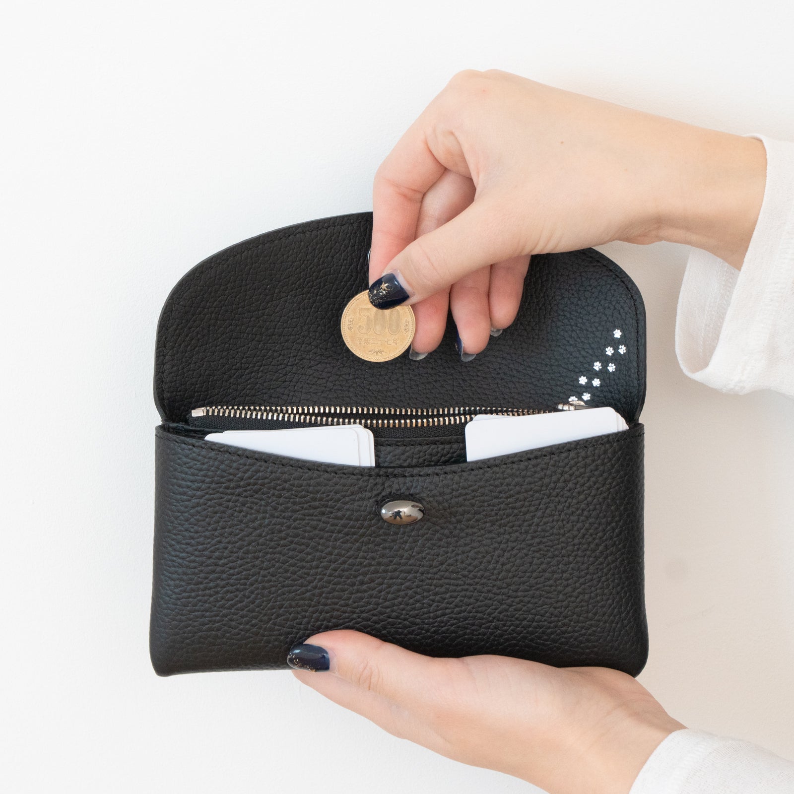 [復刻] フラップウォレット・フルーニャ ロング    キュイール・マッシュ / ブラック