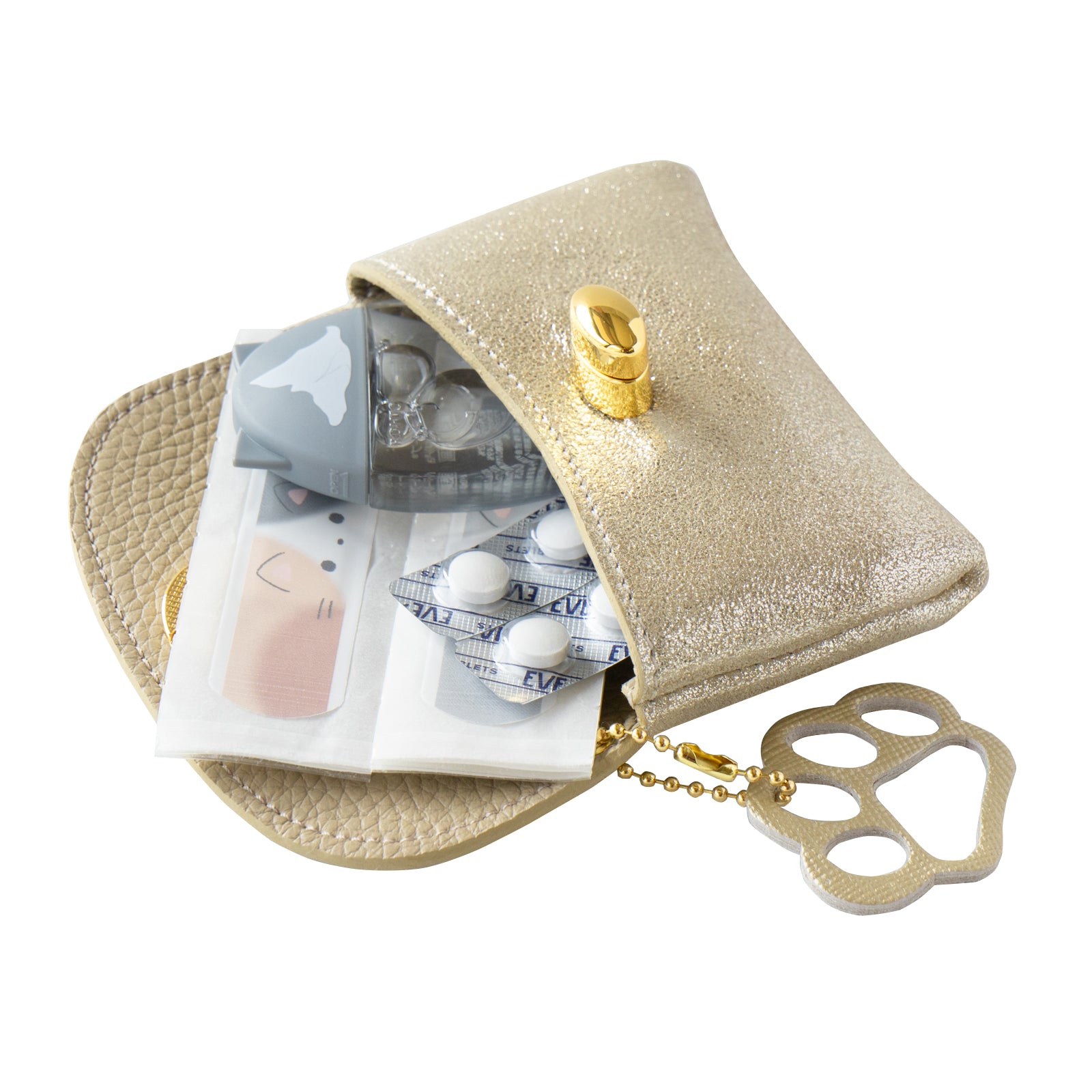 [2/8 (Sat) Limited sale for one day only] Sparkly Flap Wallet Furnya Mini / Gold