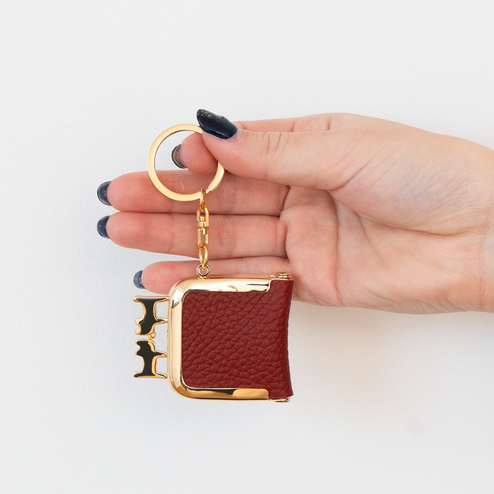 プチにゃまぐちキーホルダー　キュイール・マッシュ / ボルドー