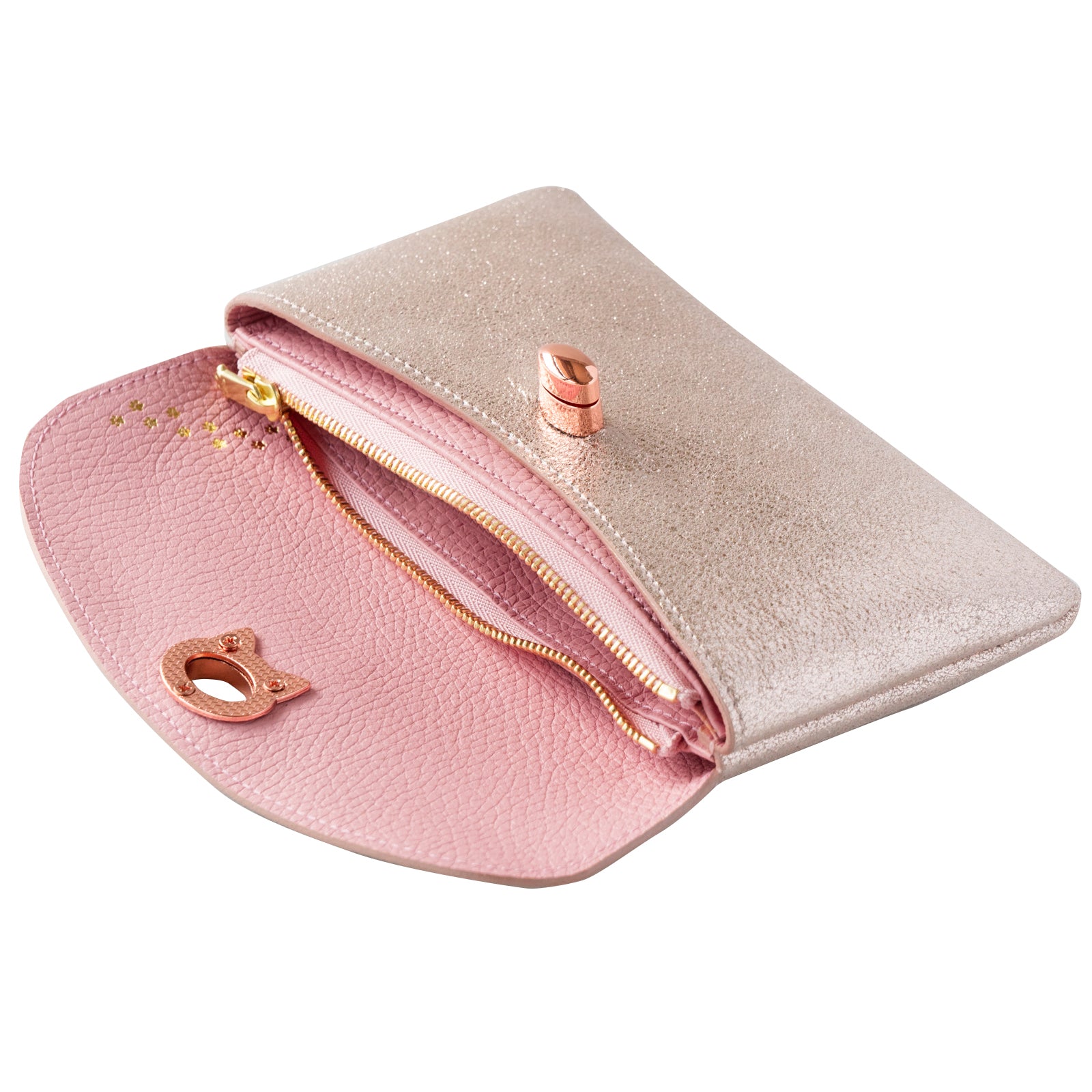 Sparkly Flap Wallet - Furnya Long / Rose Gold