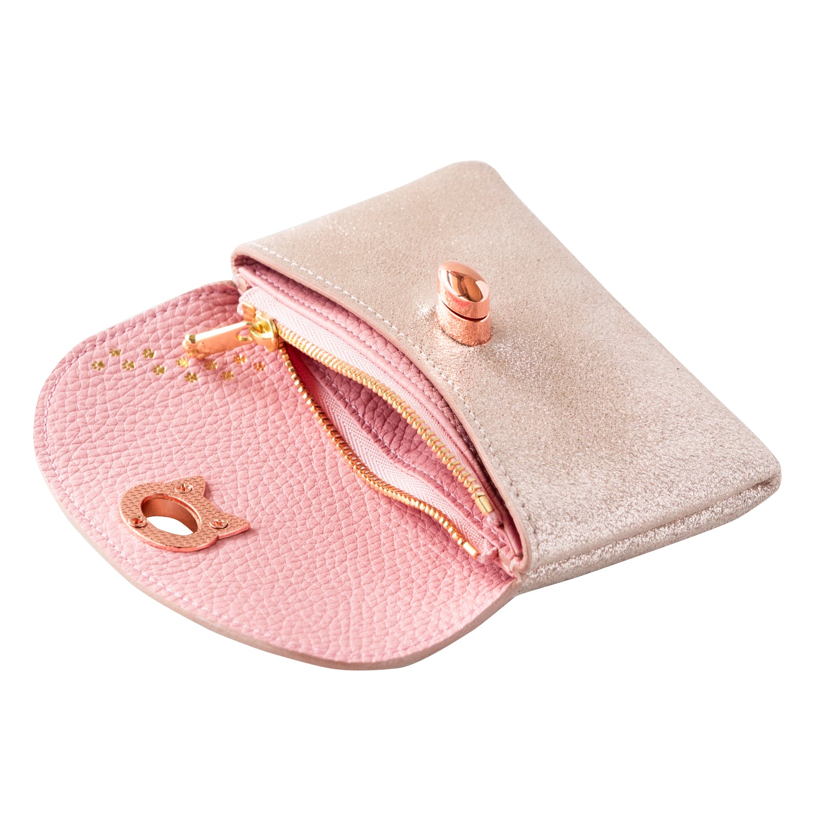 [On sale for one day only on Saturday, February 8th] Sparkly Flap Wallet - Furnya Medium / Rose Gold