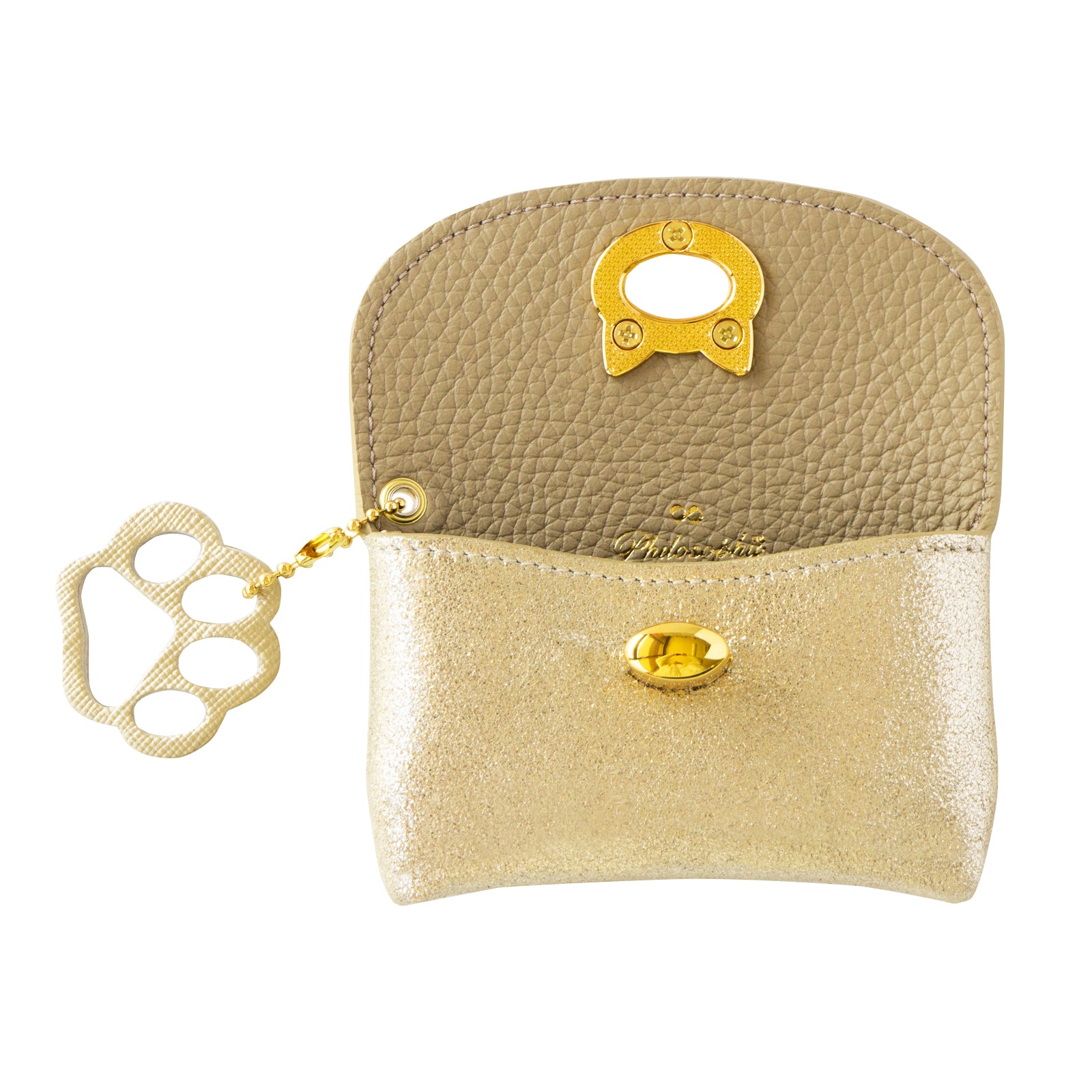 [2/8 (Sat) Limited sale for one day only] Sparkly Flap Wallet Furnya Mini / Gold