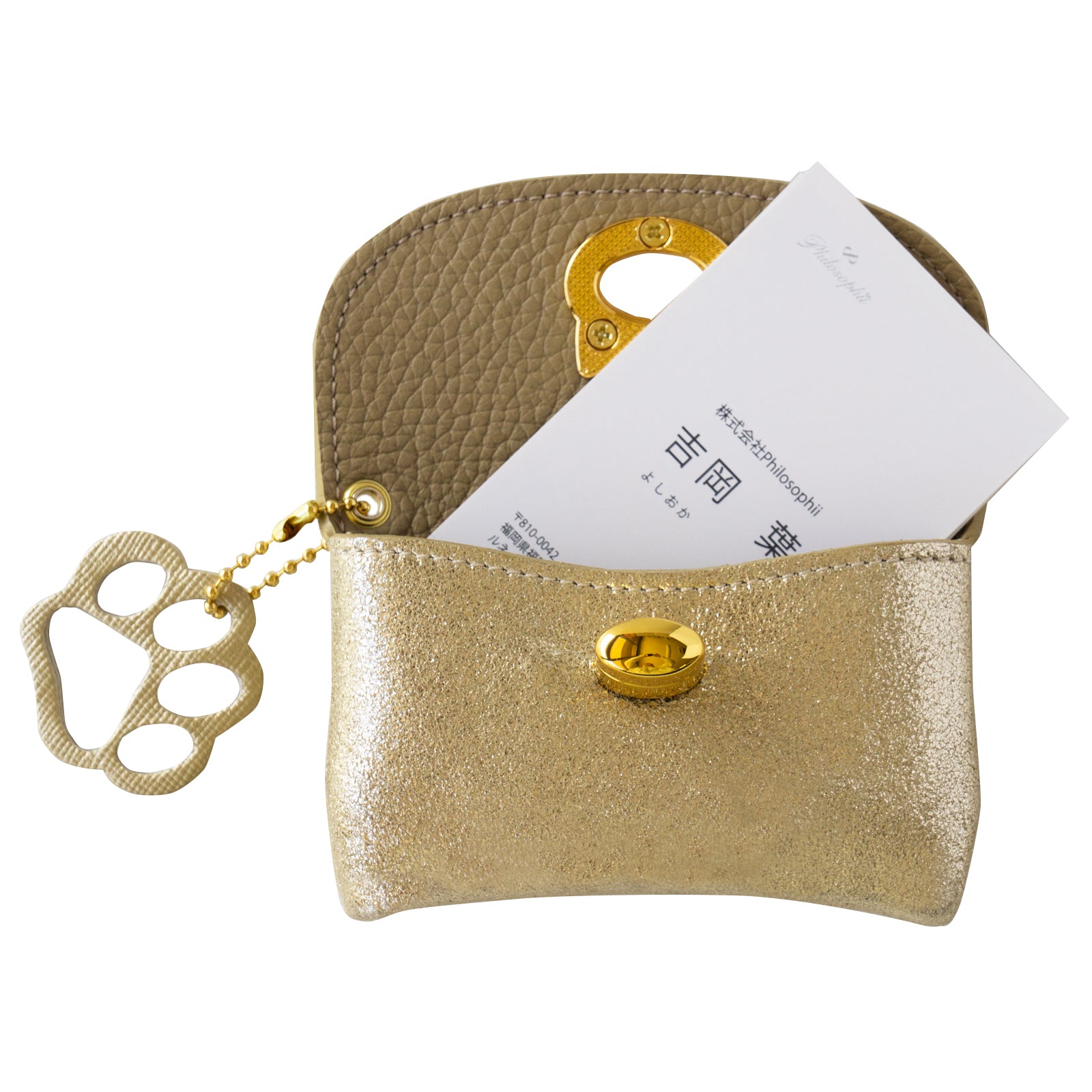 [2/8 (Sat) Limited sale for one day only] Sparkly Flap Wallet Furnya Mini / Gold