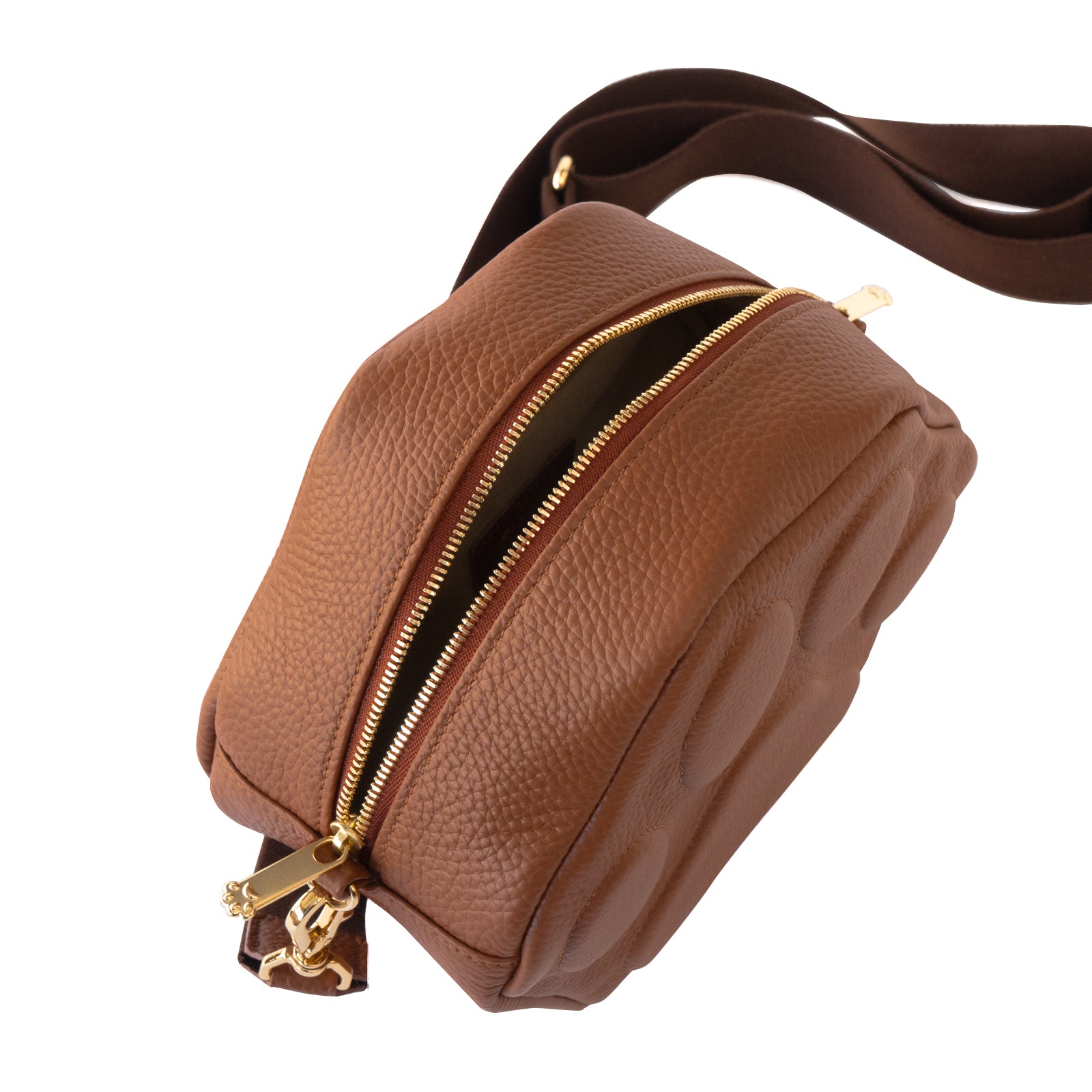 PAWポシェット  キュイール・マッシュ  /  キャメル