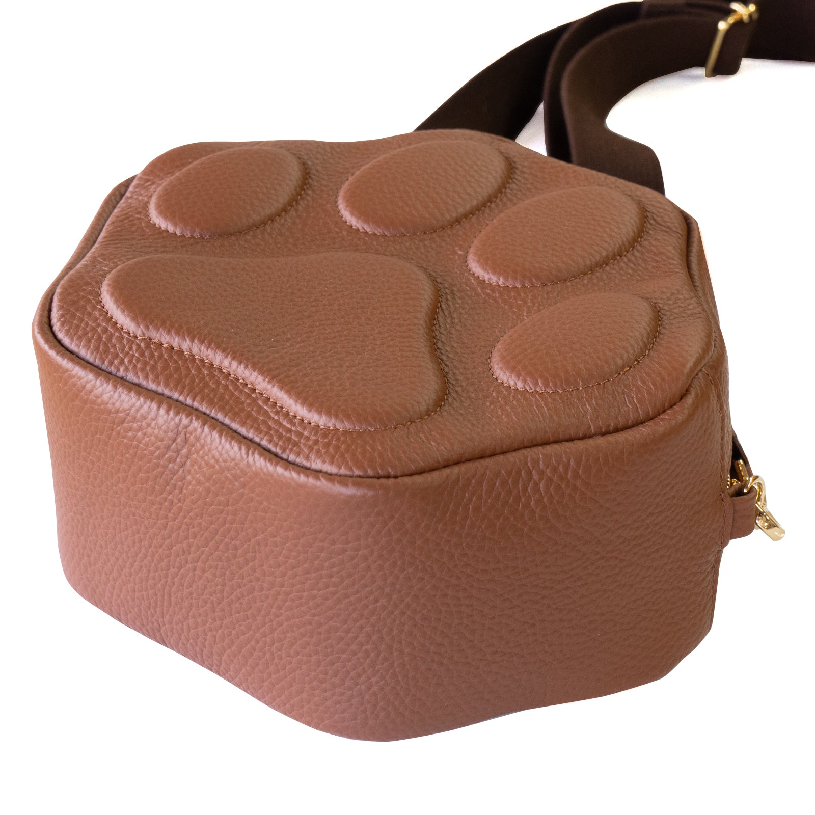 PAWポシェット  キュイール・マッシュ  /  キャメル