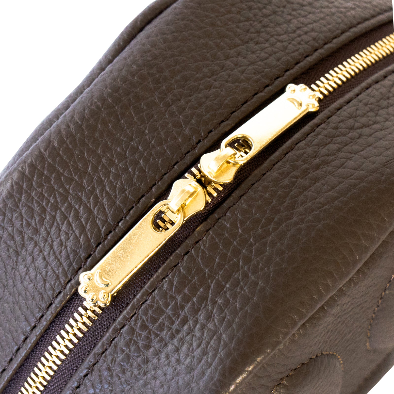 PAWポシェット  キュイール・マッシュ  /  チョコ