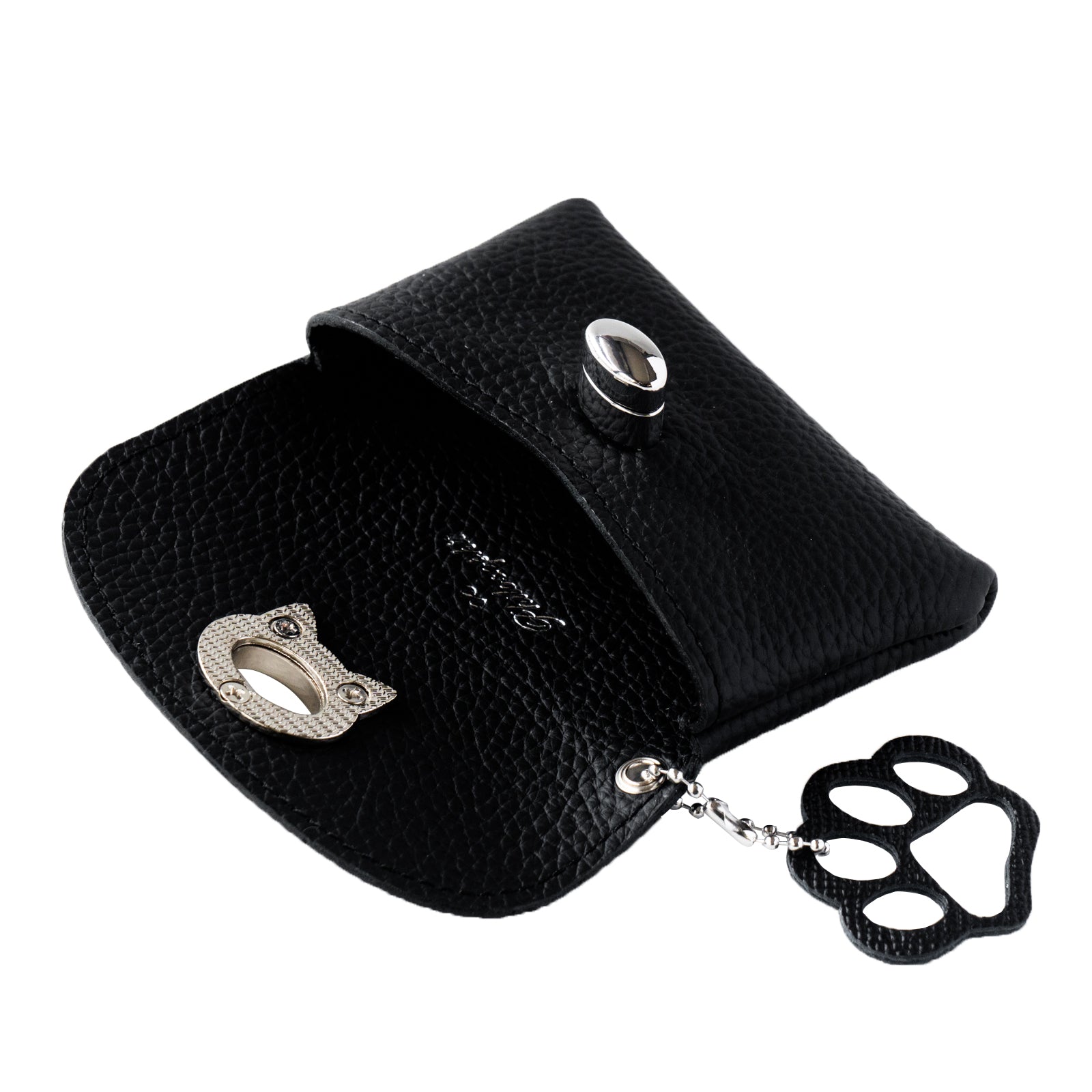 Flap Wallet Furnya Mini Cuir Mache / Black