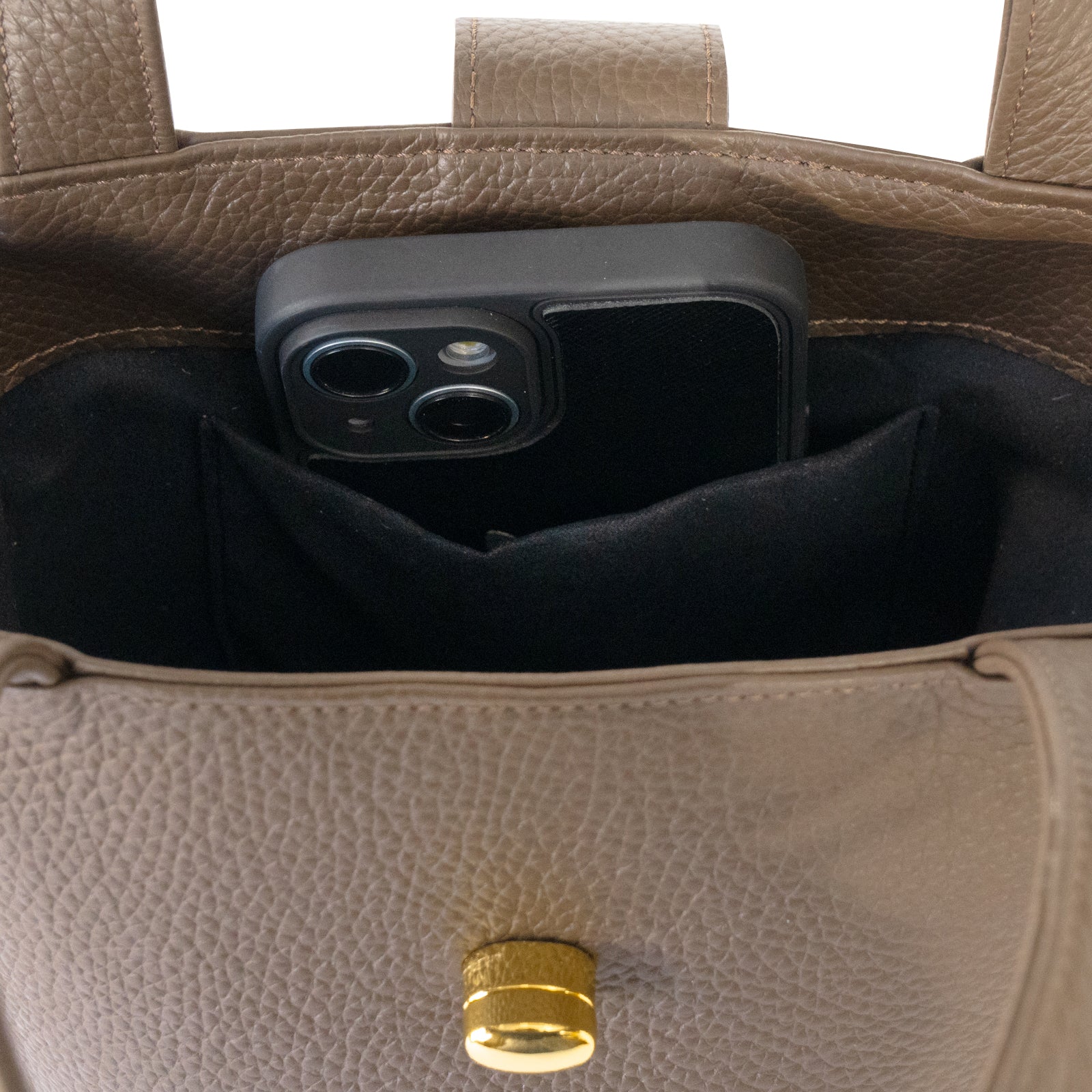 PAW Cuir Mache Mini Bag with Chain Shoulder Strap / Chocolate 