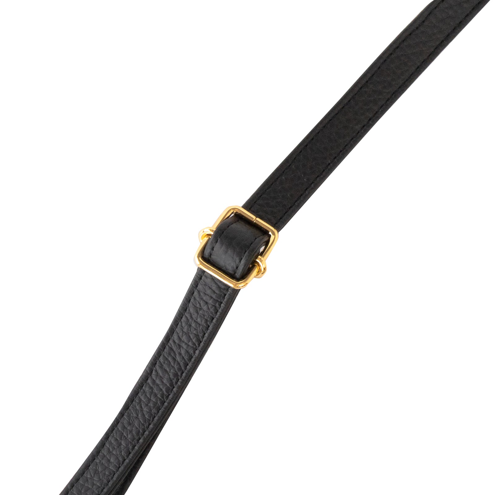 巾着ショルダーバッグ PAW  キュイール・マッシュ  /  ブラック [選べる金具]