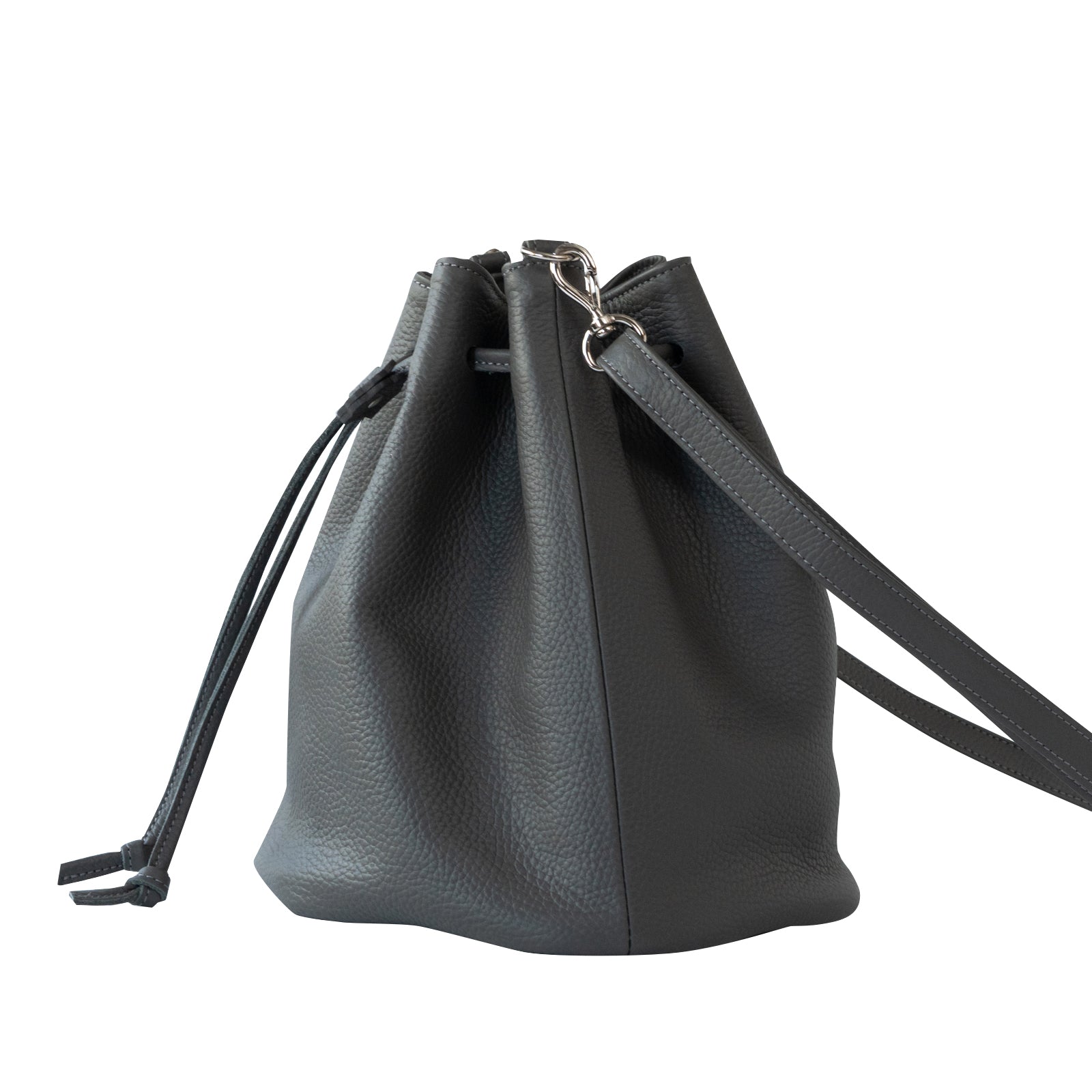 巾着ショルダーバッグ PAW  キュイール・マッシュ  /  グラファイト