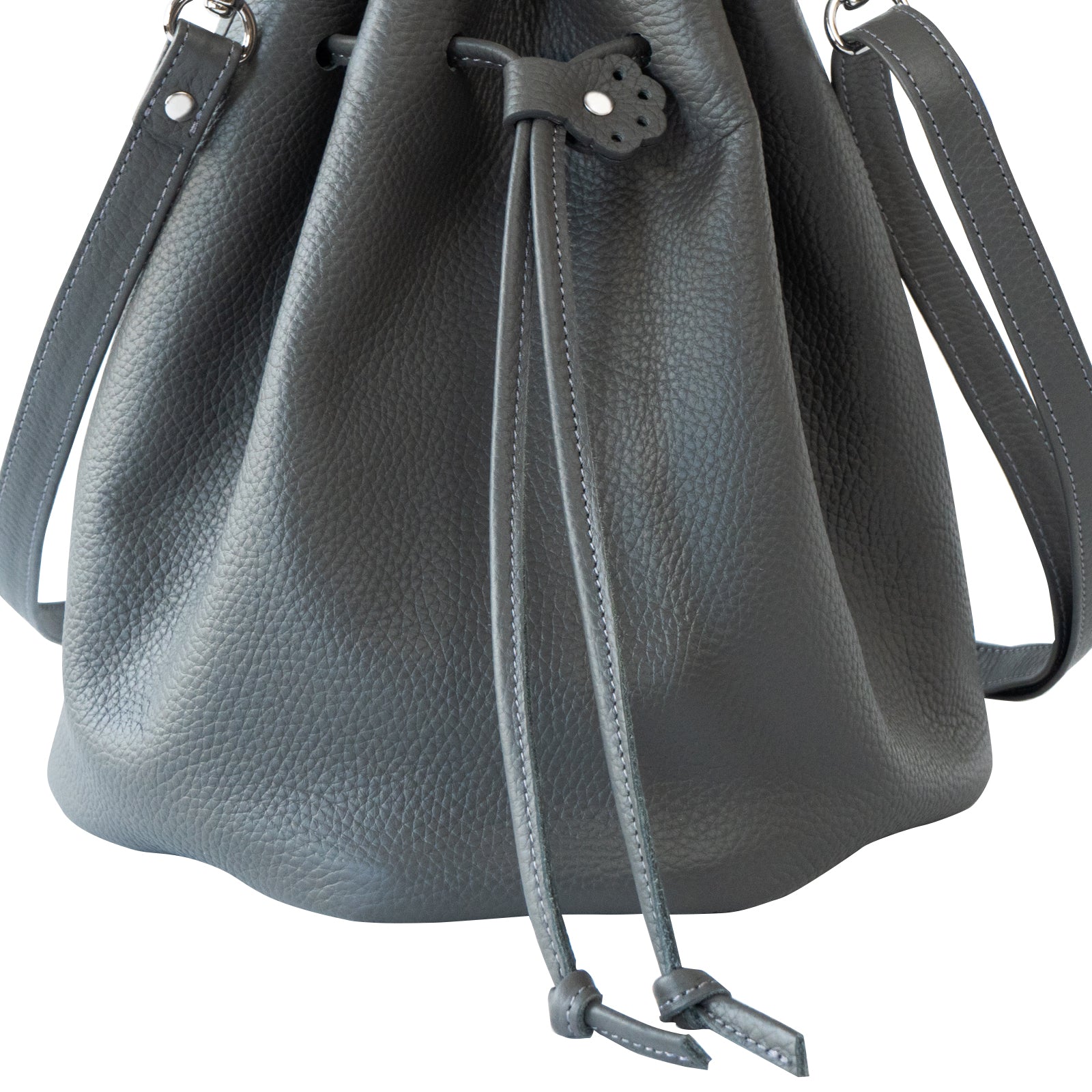 巾着ショルダーバッグ PAW  キュイール・マッシュ  /  グラファイト