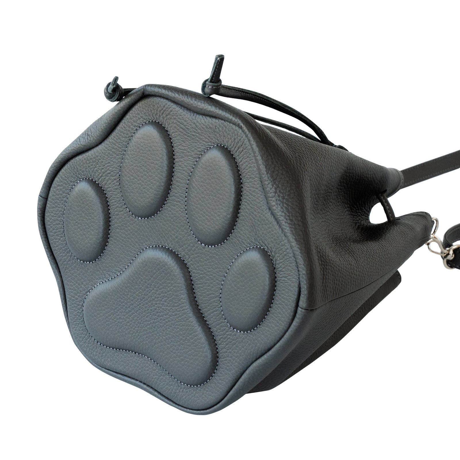 巾着ショルダーバッグ PAW  キュイール・マッシュ  /  グラファイト