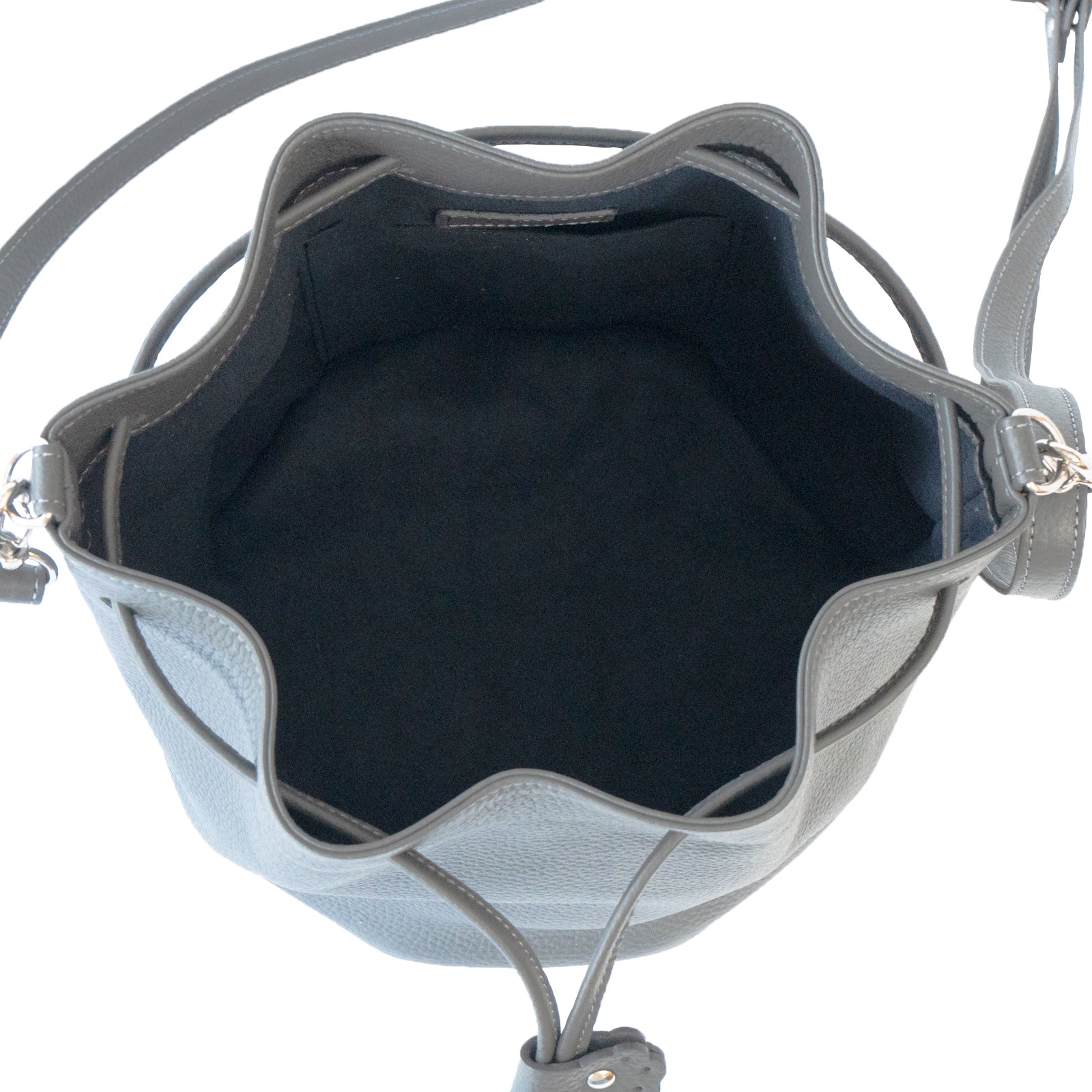 巾着ショルダーバッグ PAW  キュイール・マッシュ  /  グラファイト