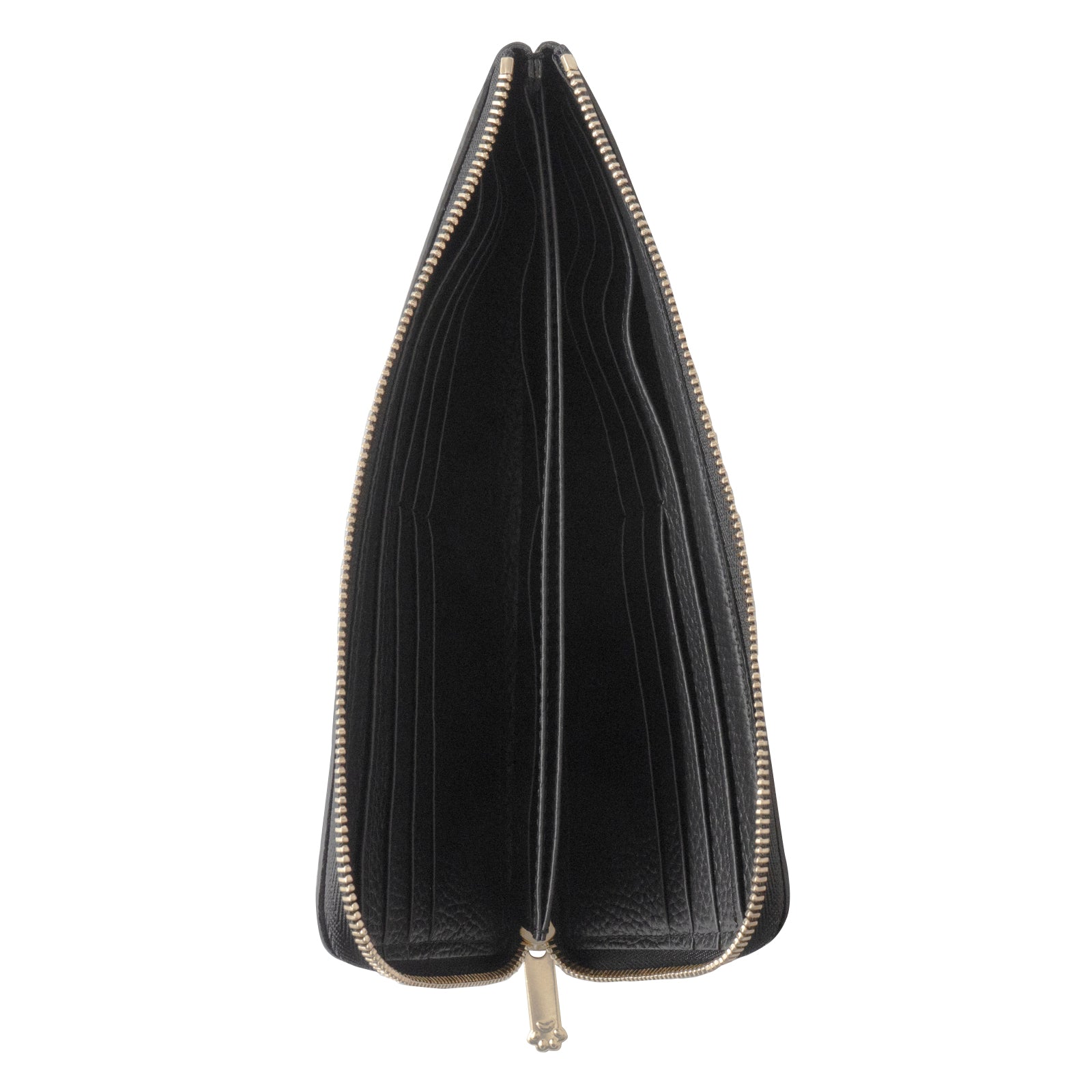 PAW L字ファスナー長財布　キュイール・マッシュ  /   ブラック