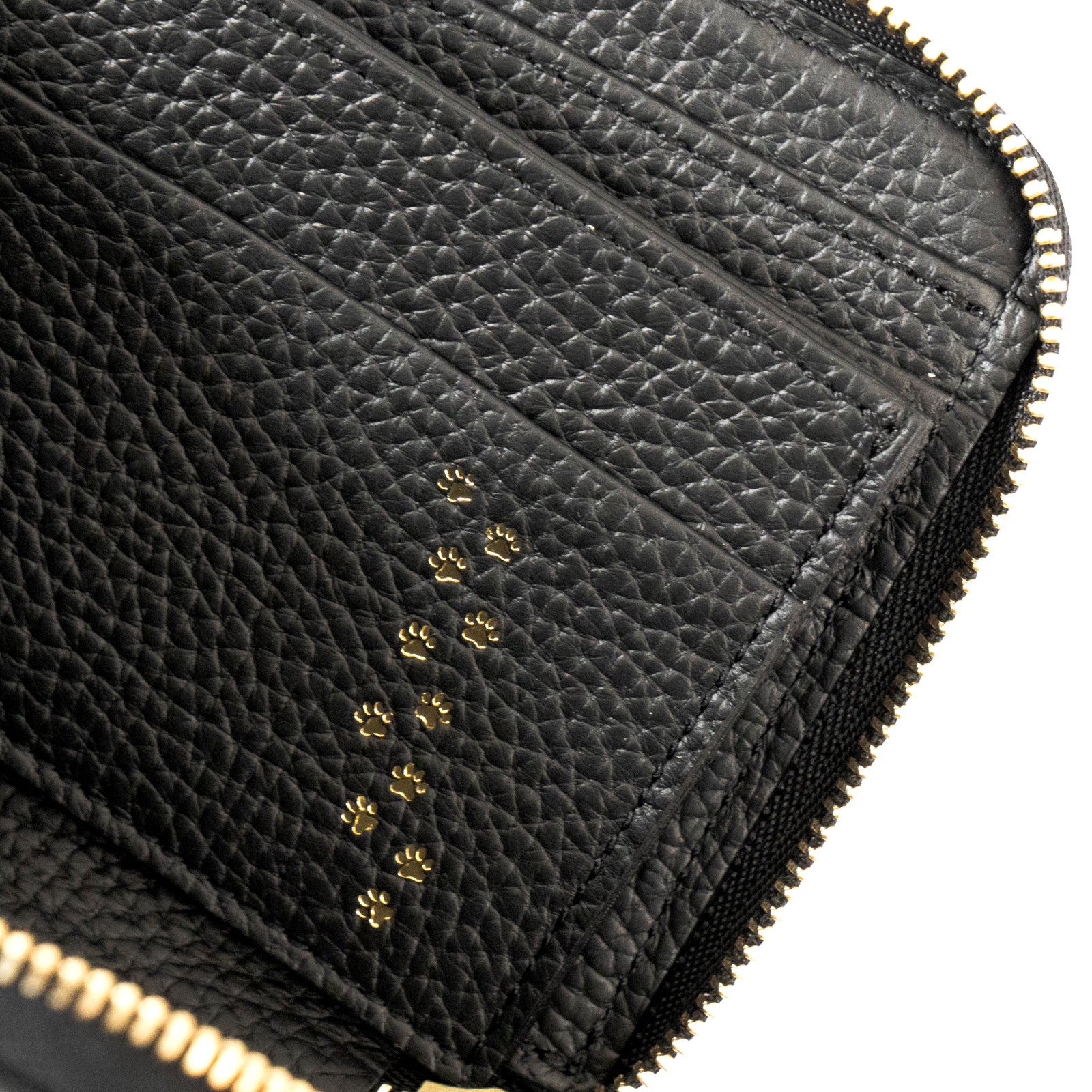 PAW L字ファスナー長財布　キュイール・マッシュ  /   ブラック