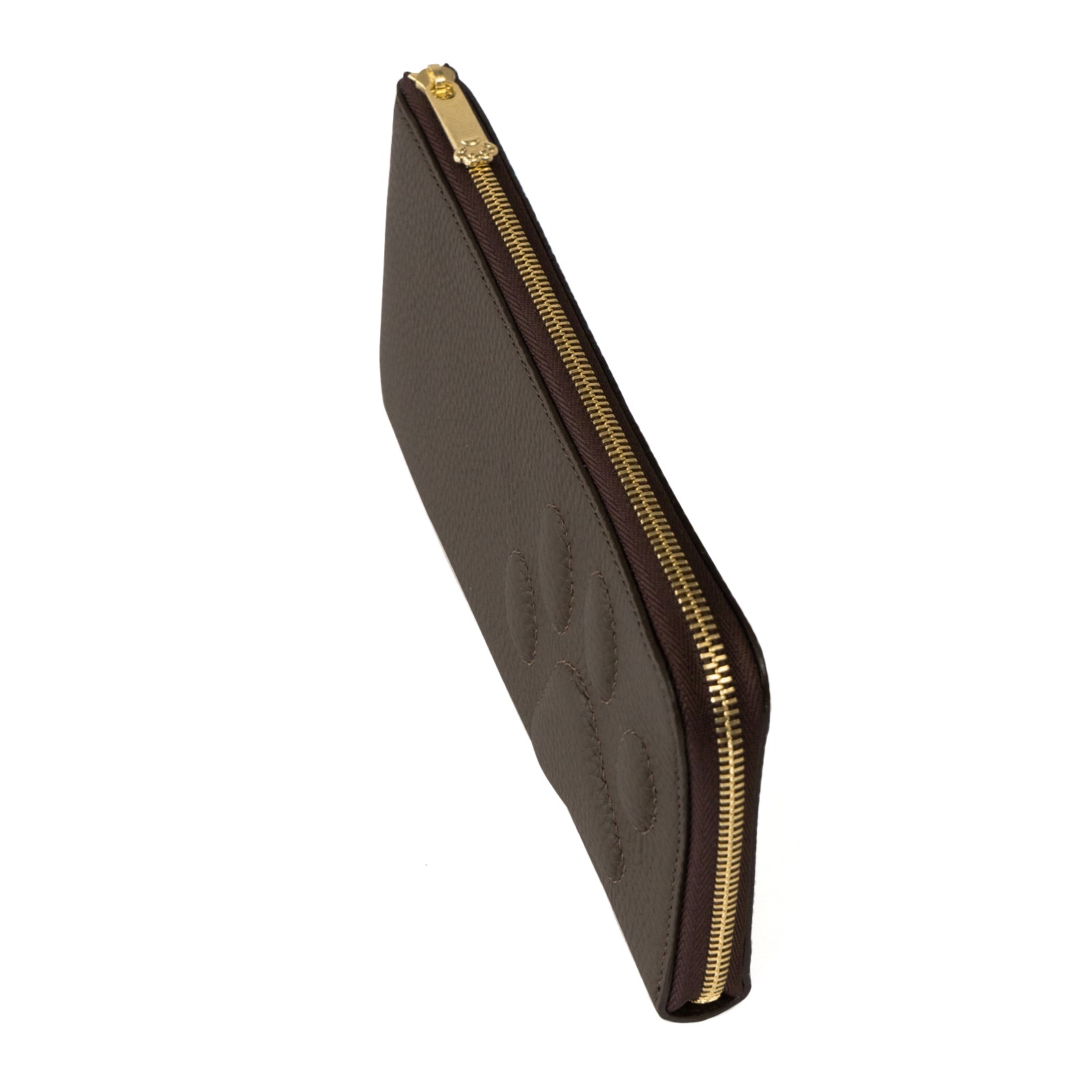 PAW L字ファスナー長財布　キュイール・マッシュ  /   チョコ